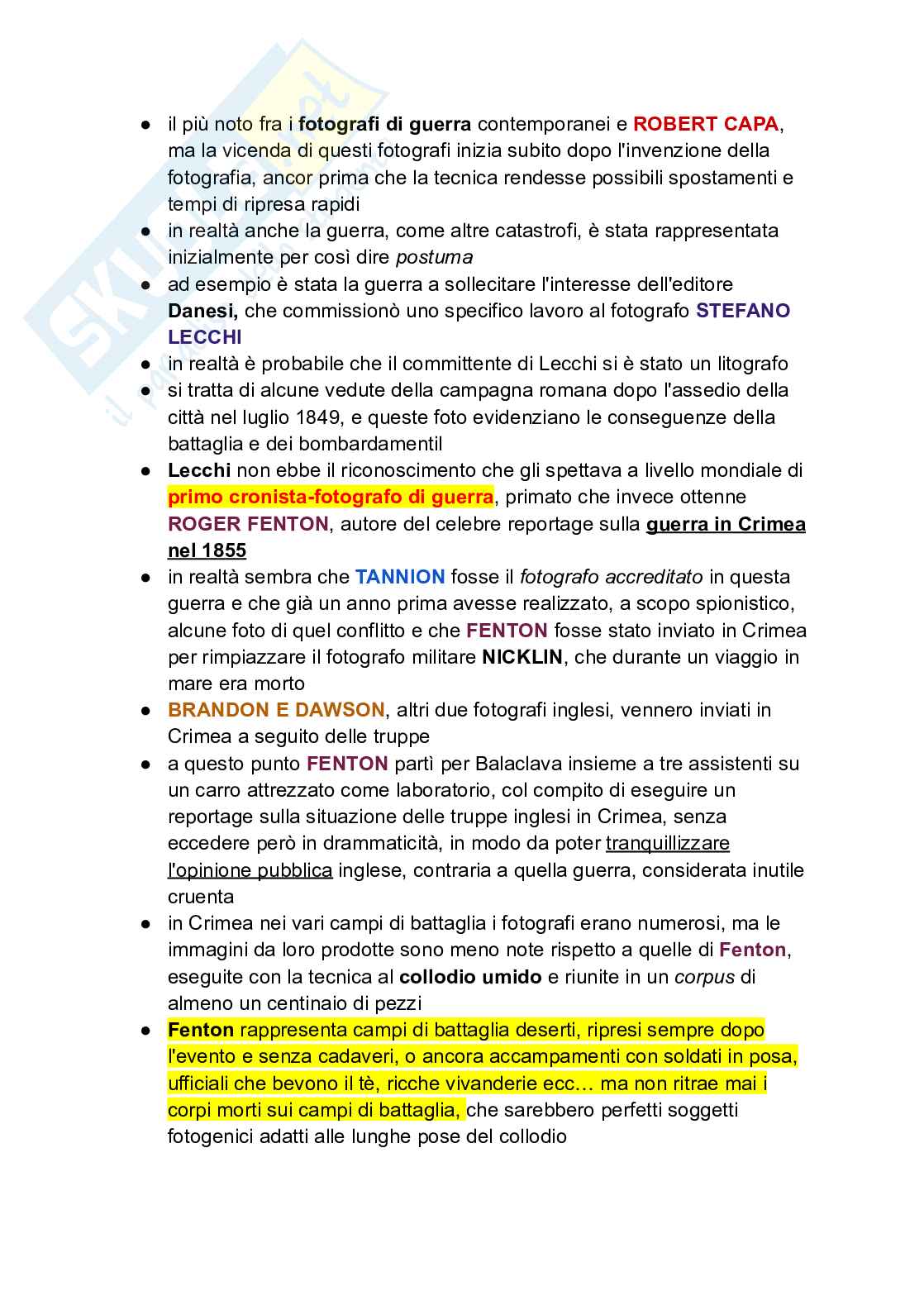 Riassunto esame Storia della fotografia 1, Prof. Rossetti Carla, libro consigliato Storia e tecnica della fotografia, Zannier Pag. 61