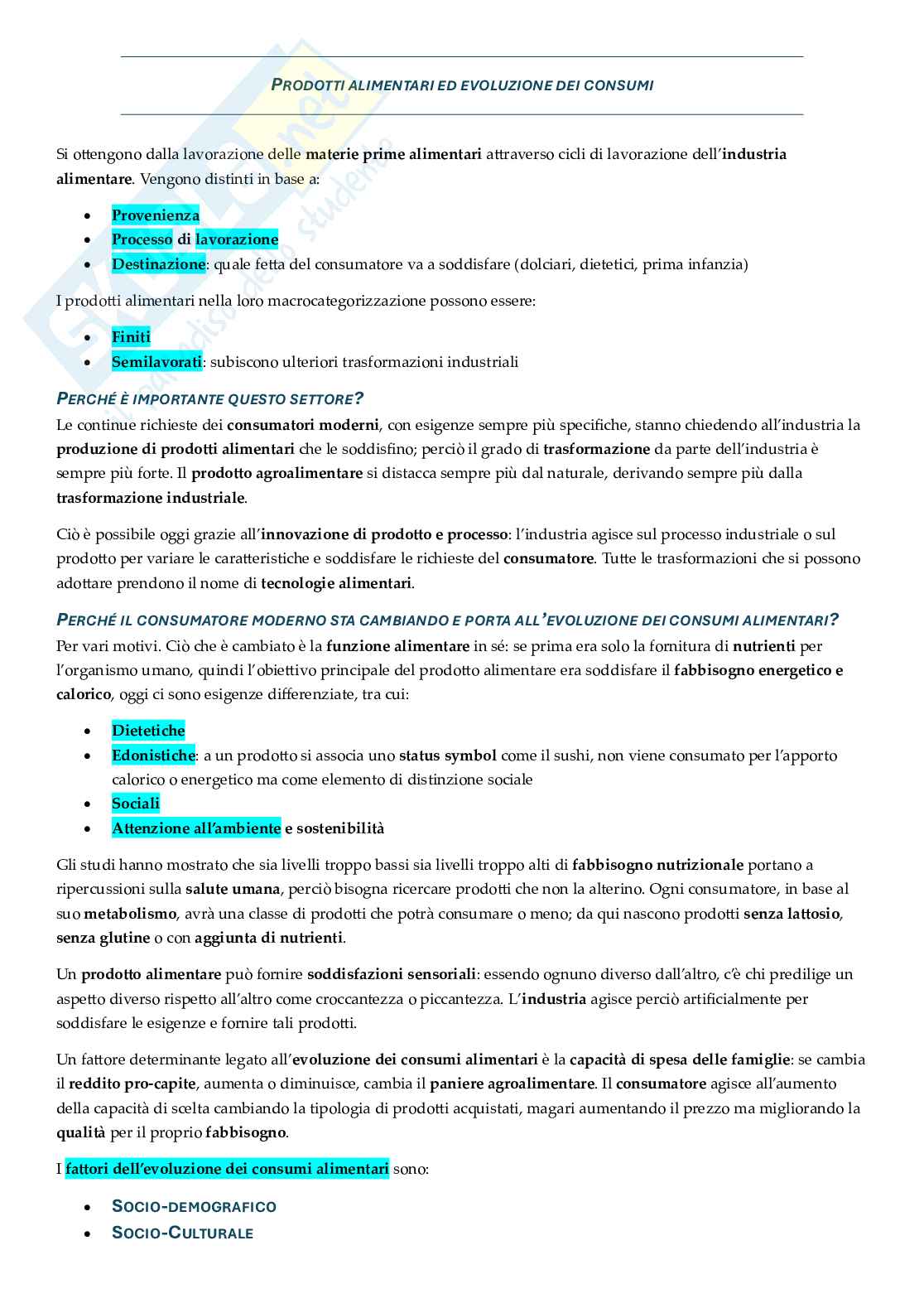 Appunti completi di Chimica merceologica e degli alimenti Pag. 16