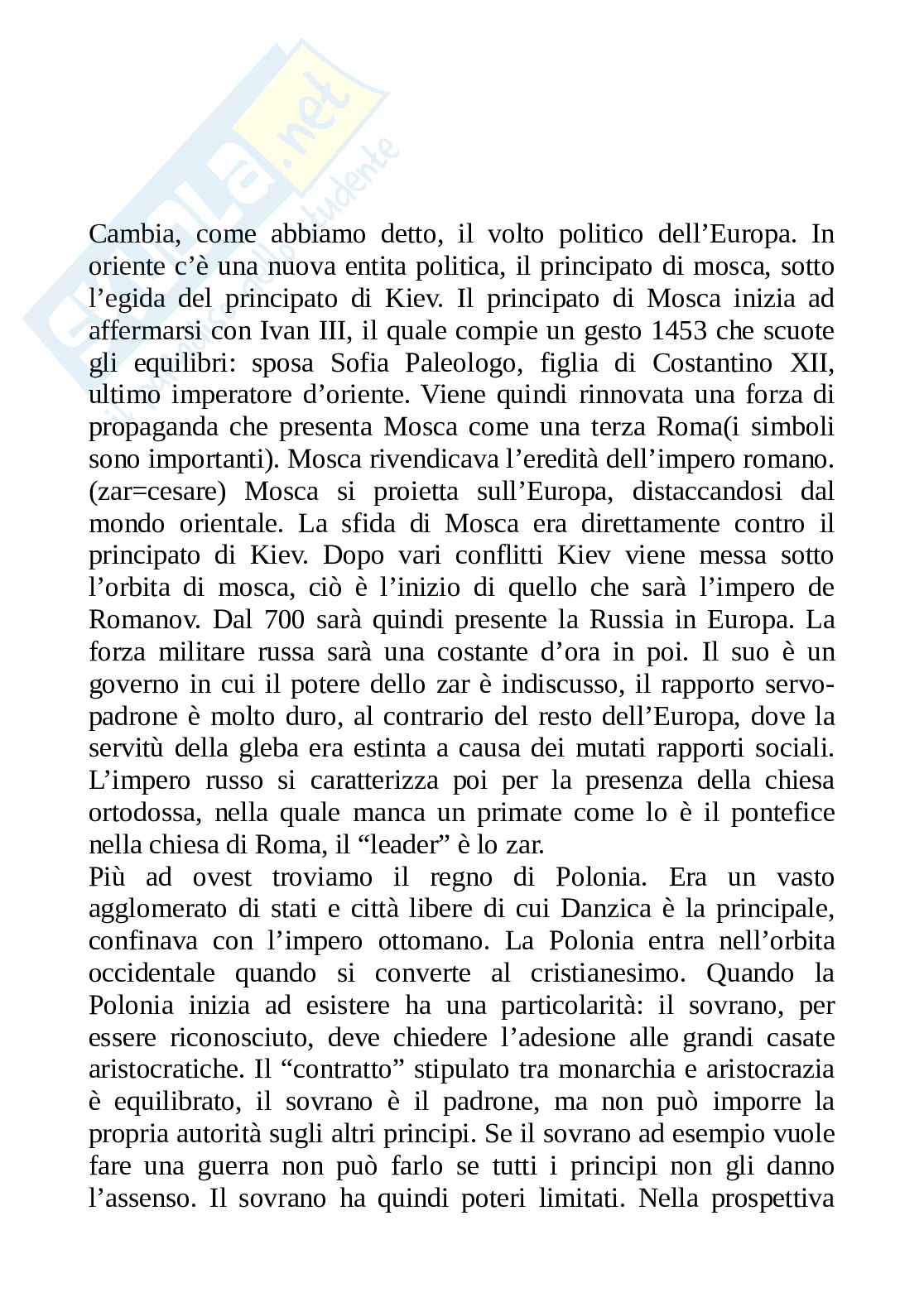 Appunti Storia moderna Pag. 1