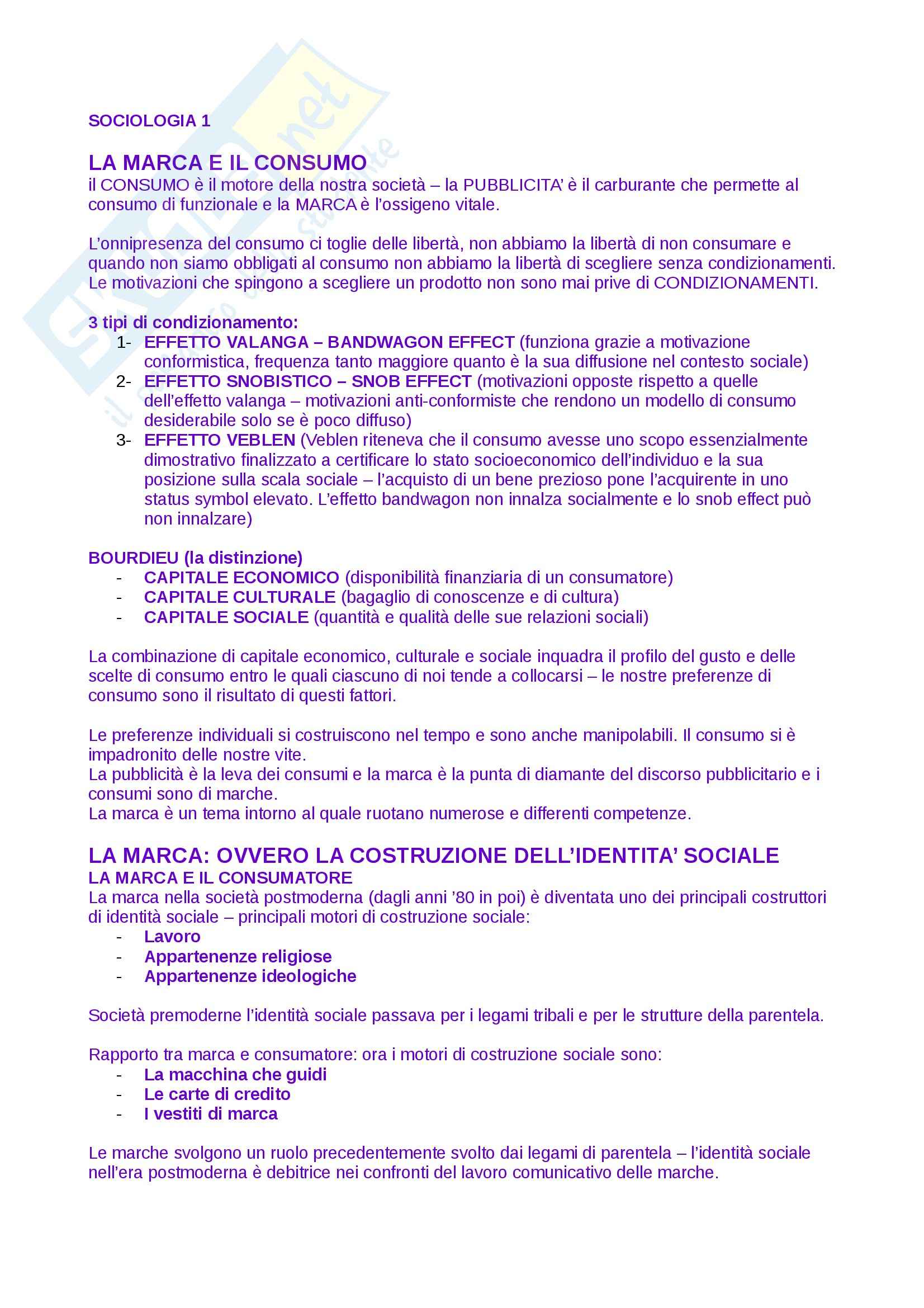 Riassunto esame Sociologia del Turismo, prof. Ferraresi, libro consigliato I Linguaggi della Marca Pag. 1