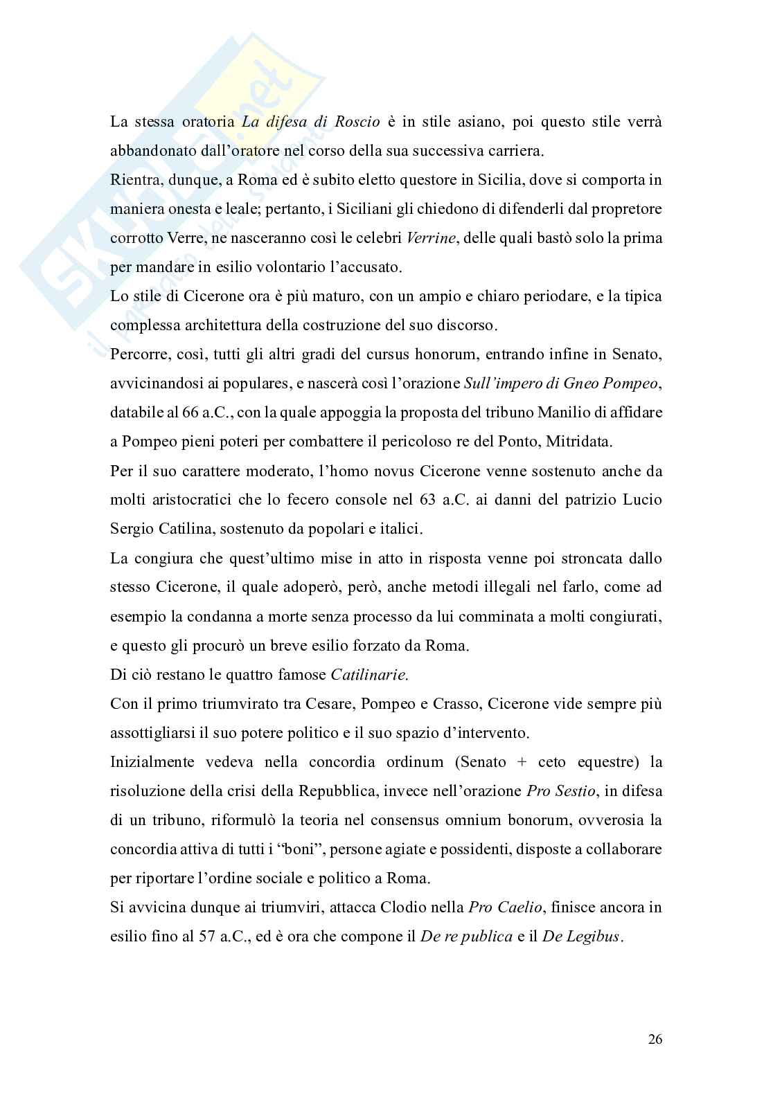 Riassunto esame Lingua e letteratura latina, Prof. Munzi Luigi, libro consigliato Letteratura latina, Conte Pag. 26