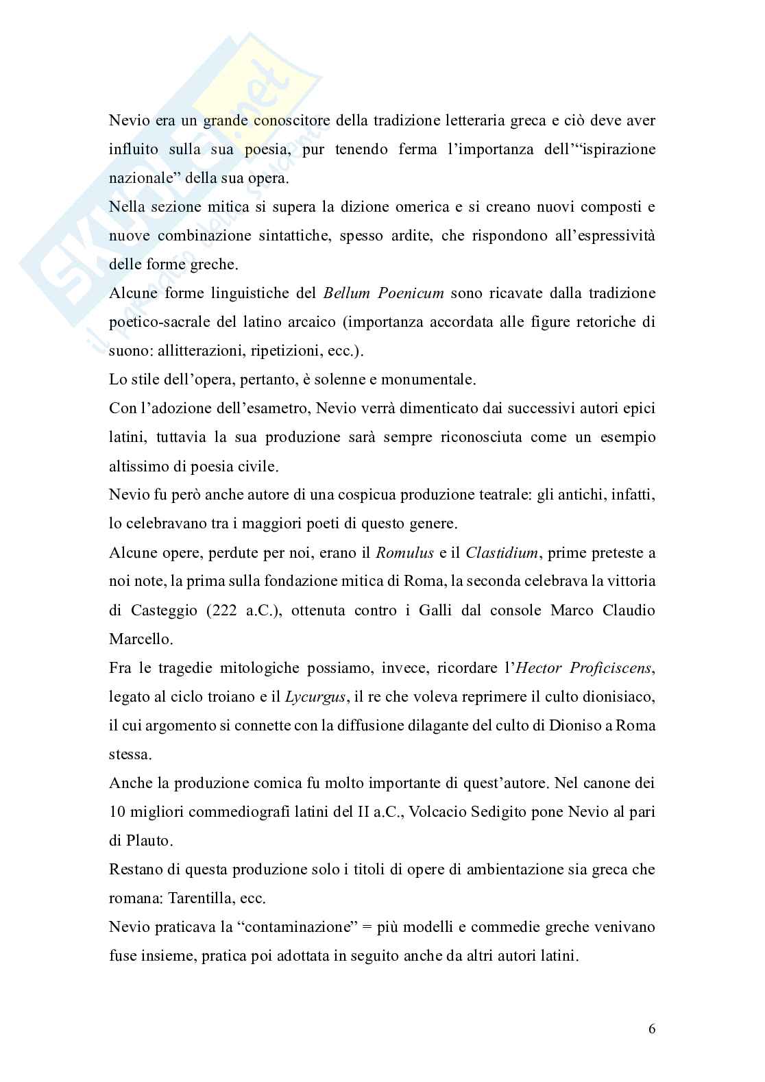 Riassunto esame Lingua e letteratura latina, Prof. Munzi Luigi, libro consigliato Letteratura latina, Conte Pag. 6