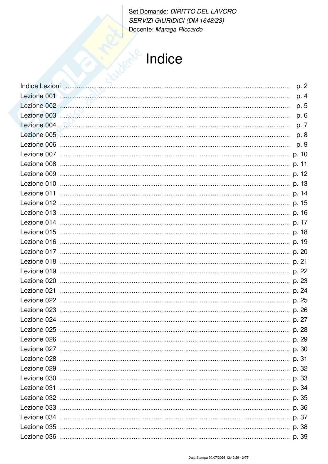 Paniere nuovo (2026) completo di Diritto del lavoro  Pag. 2