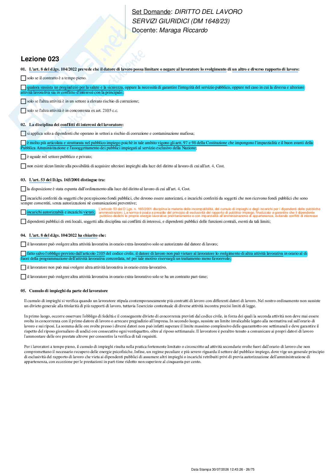 Paniere nuovo (2026) completo di Diritto del lavoro  Pag. 26