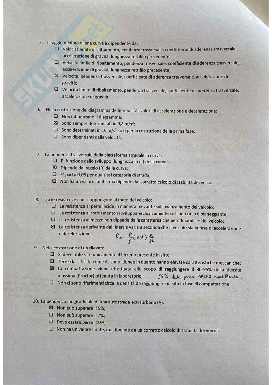 Costruzioni di strade - Prove d'esame - Parte 1 Pag. 26