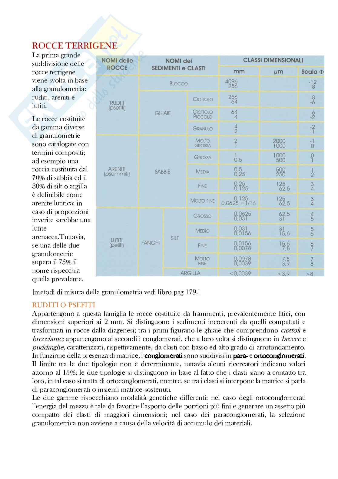 Le rocce sedimentarie Pag. 11