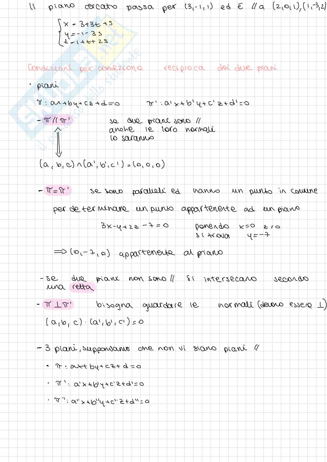 Appunto di Geometria e algebra lineare - parte 1 Pag. 1