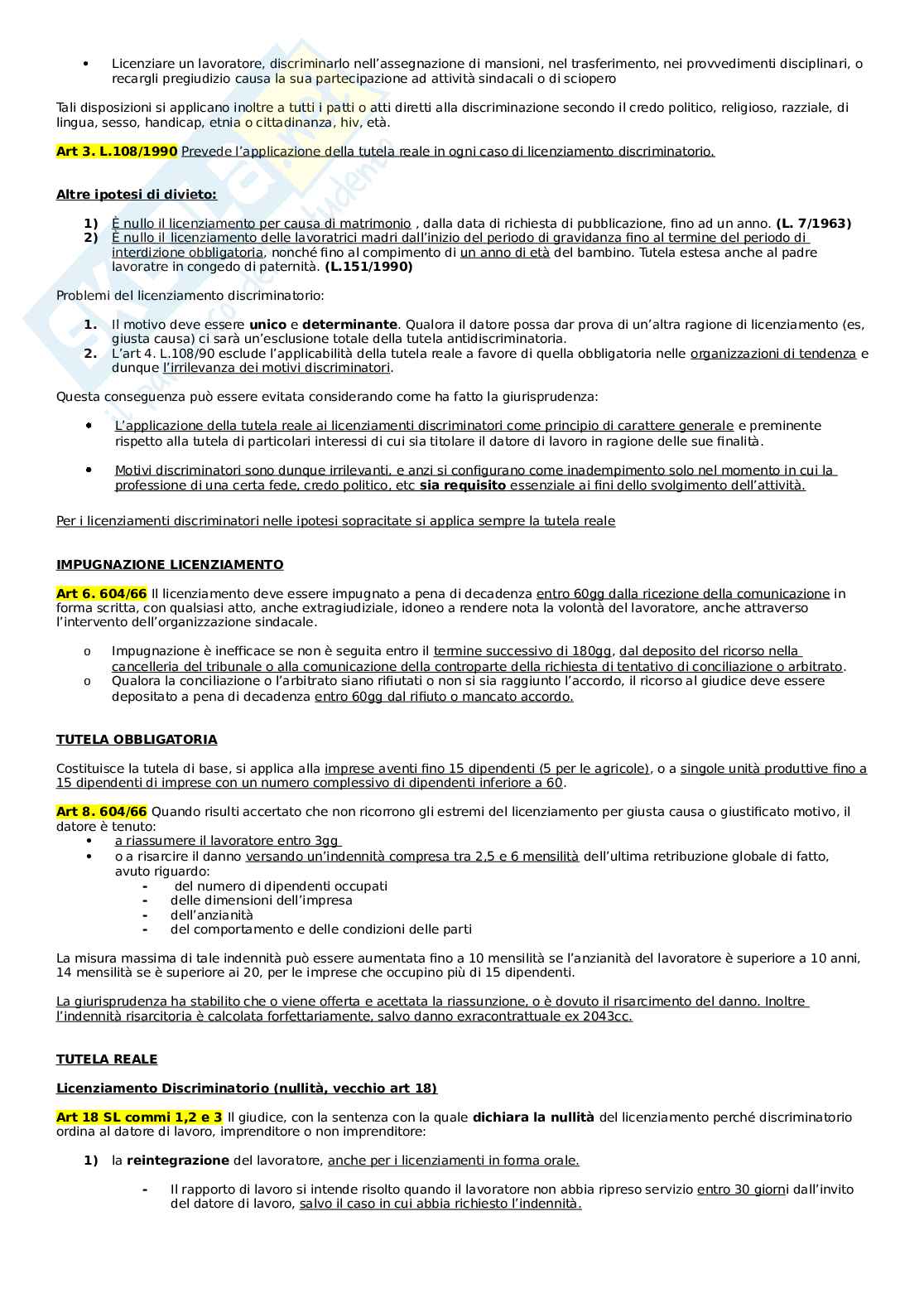 Diritto del lavoro Pag. 16