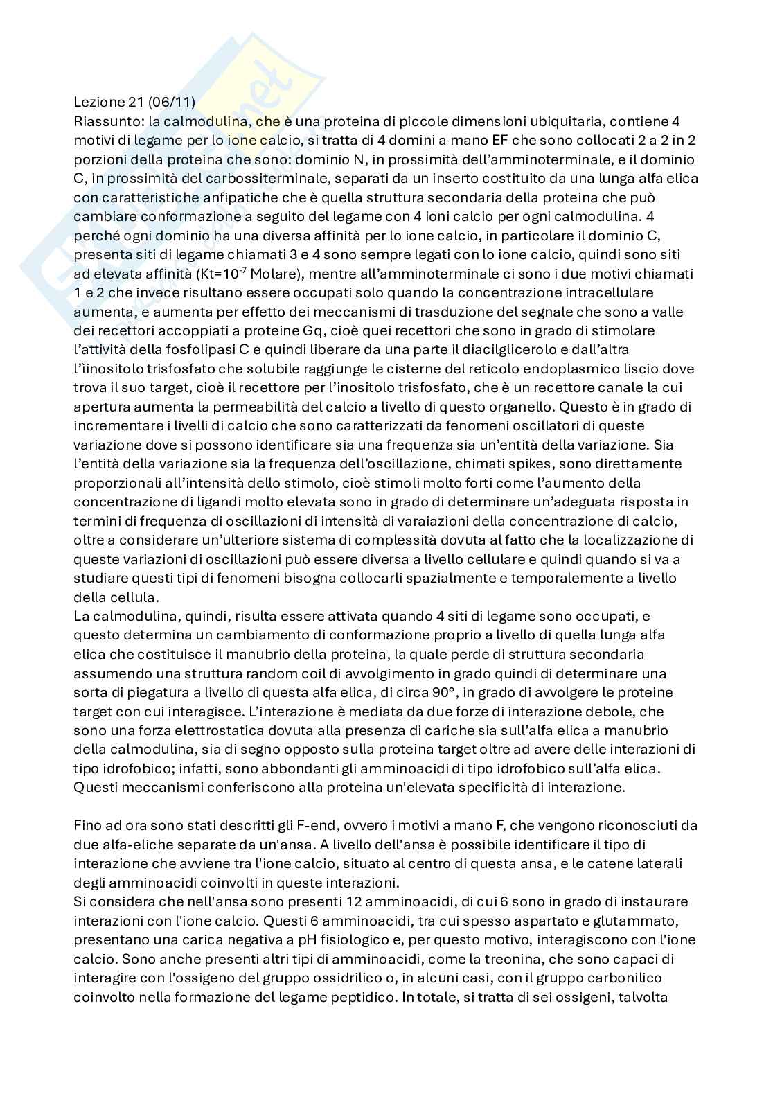Appunti Biochimica avanzata, terza parte - anno 2024/25 Pag. 1