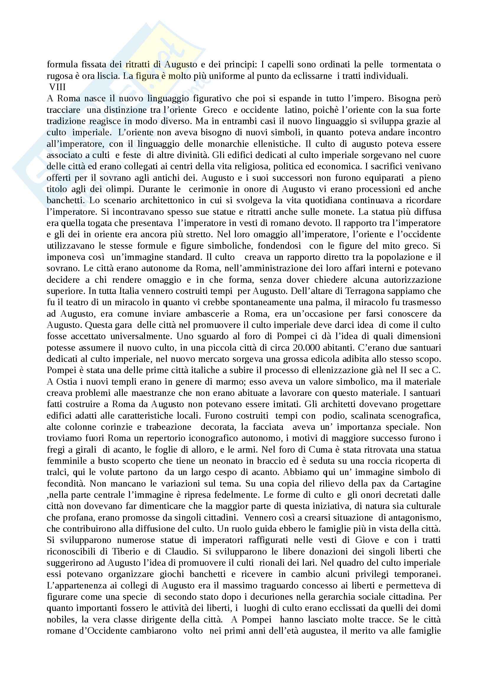 Riassunto esame Archeologia, prof. Slavazzi, libro consigliato Augusto e il potere delle immagini, Zenker Pag. 11