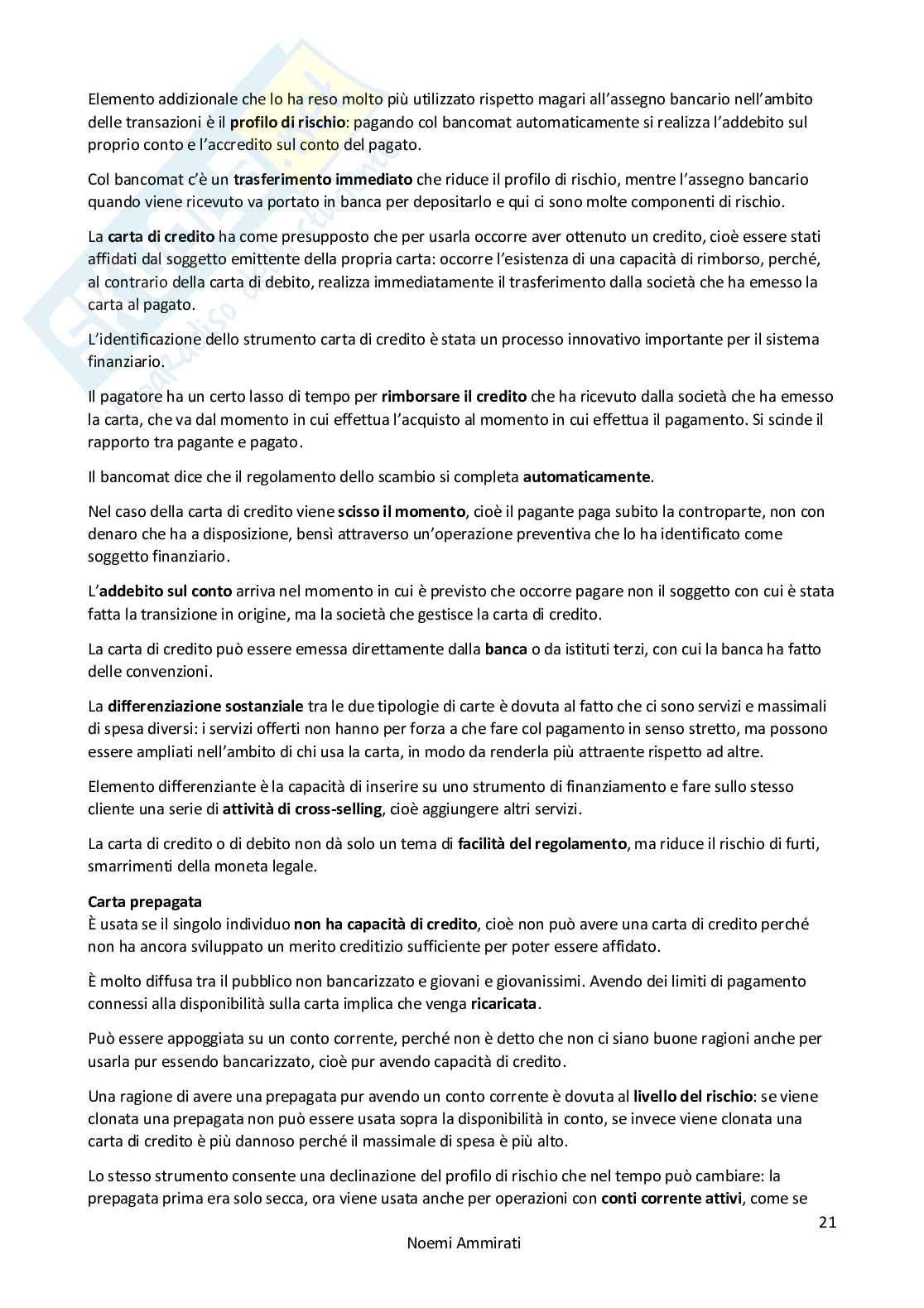 Il sistema finanziario Pag. 21