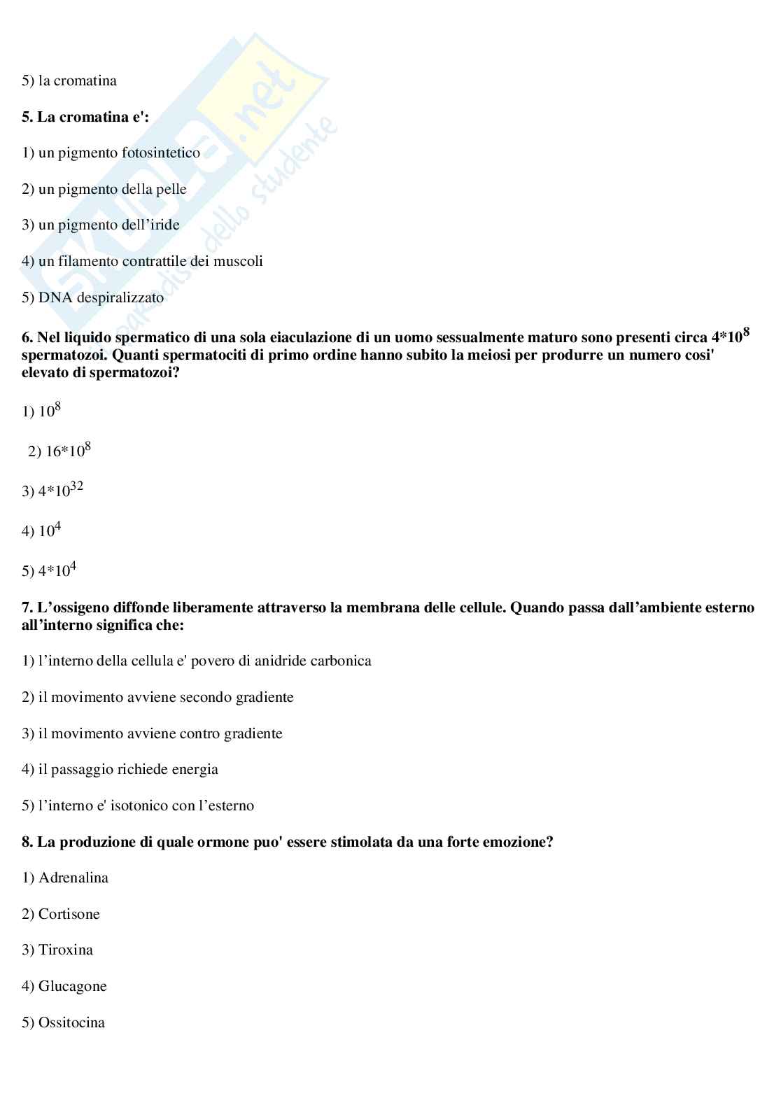 1998 Medicina: test di ammissione Pag. 2