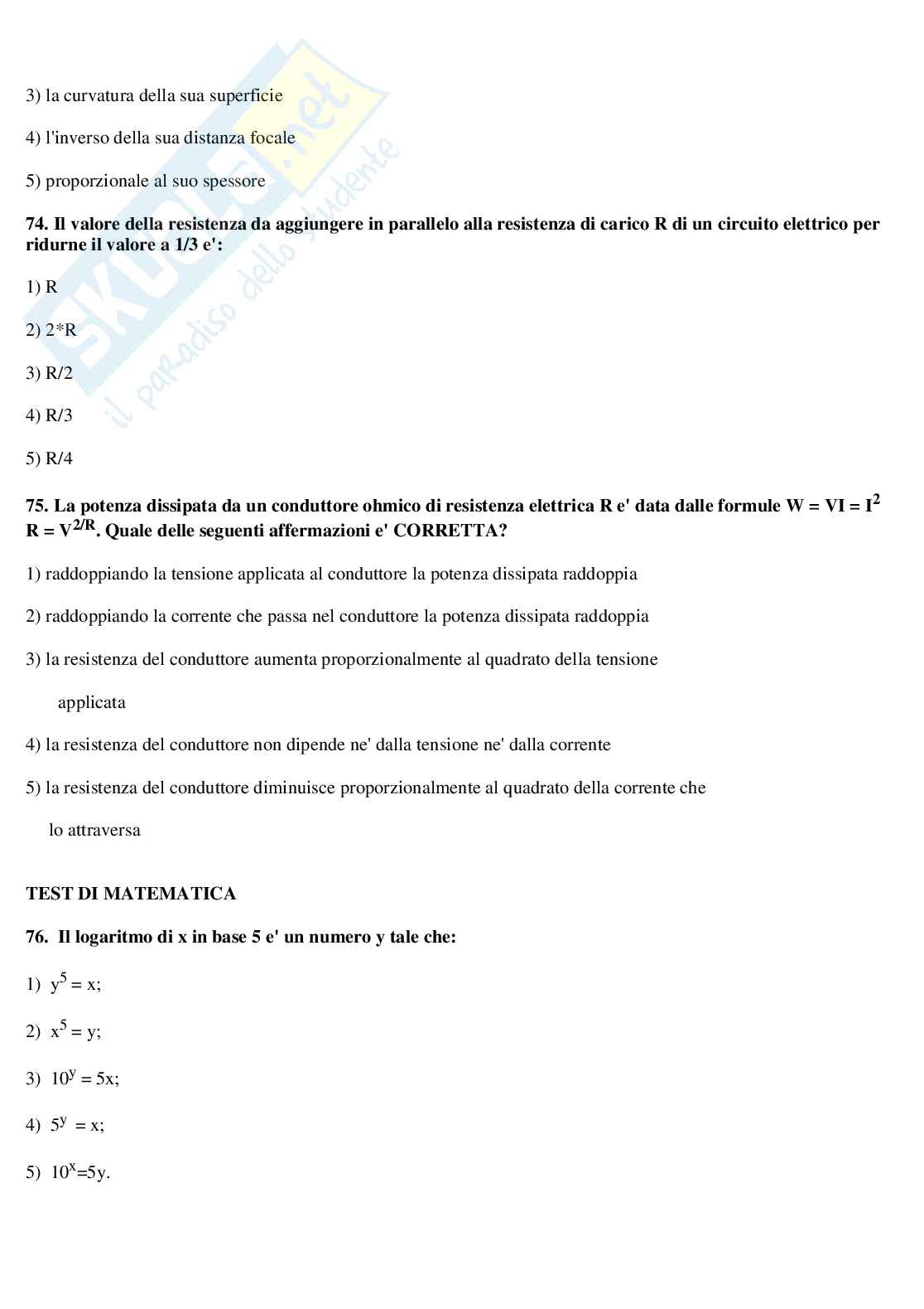 1998 Medicina: test di ammissione Pag. 21
