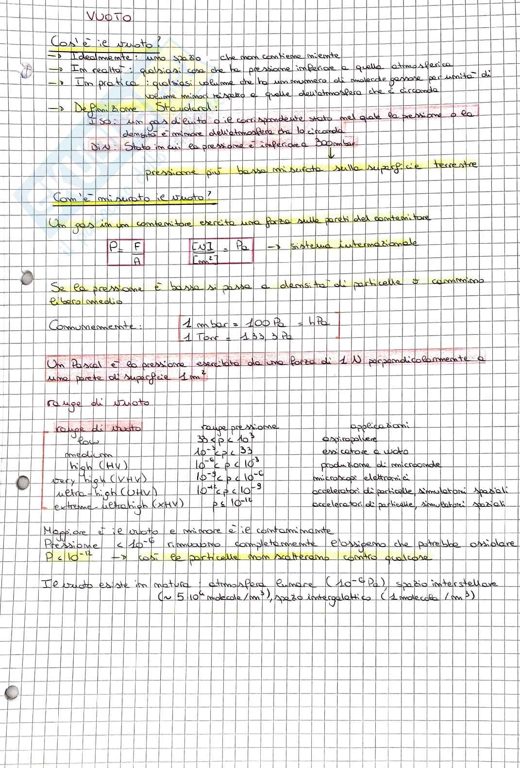 Tecniche per il vuoto e film sottili Pag. 1