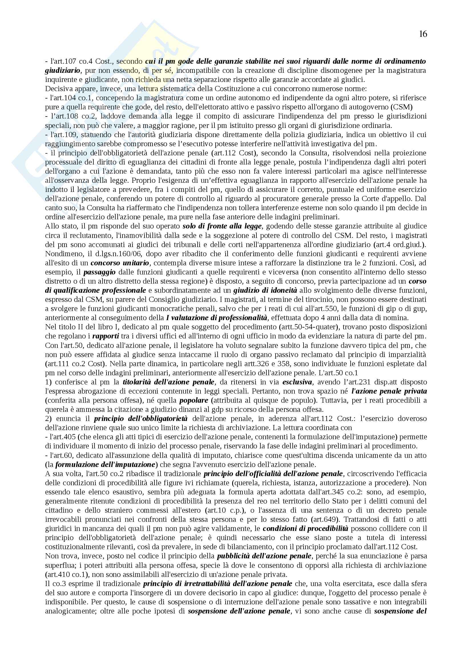 Riassunto esame procedura penale, docente Maffeo, Pierro, Furgiuele, libro consigliato Conso-Grevi Pag. 16