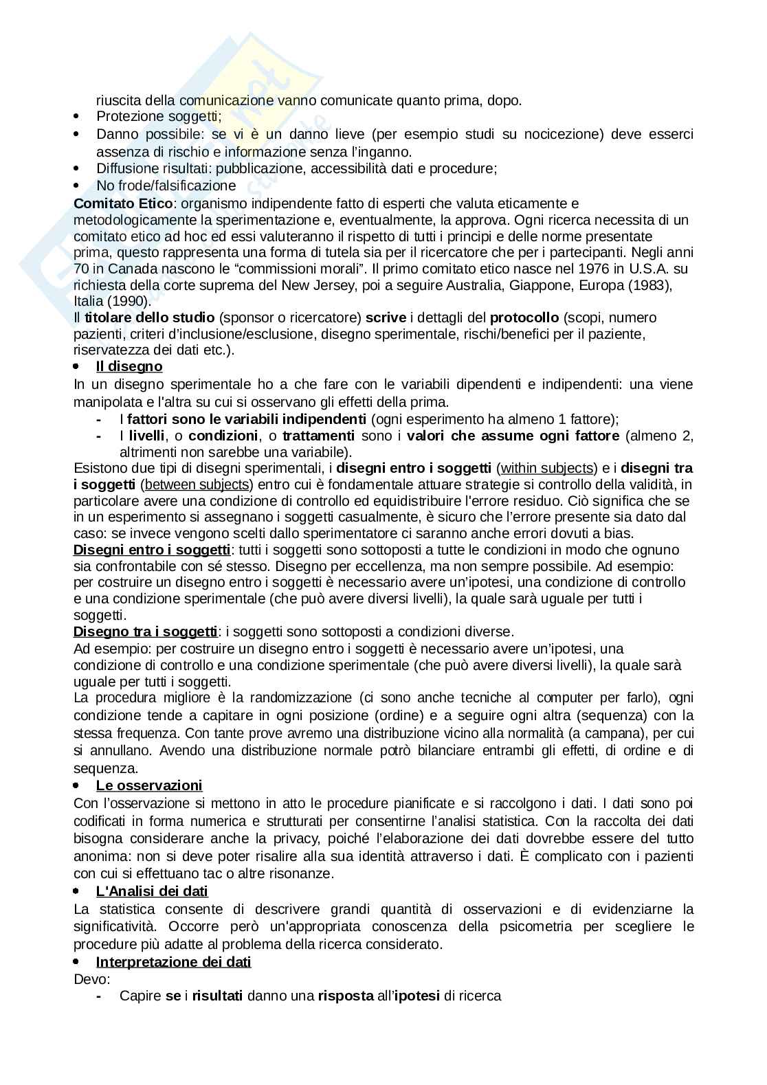 Approcci e metodi in scienze e neuroscienze cognitive Pag. 6