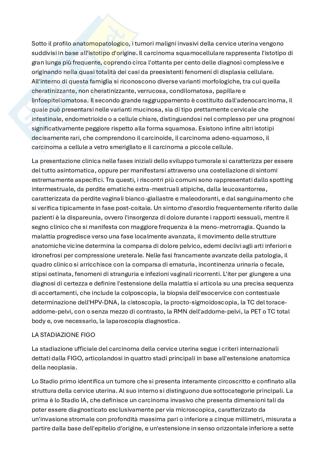 Carcinoma della cervice, ovaio e melanoma Pag. 2