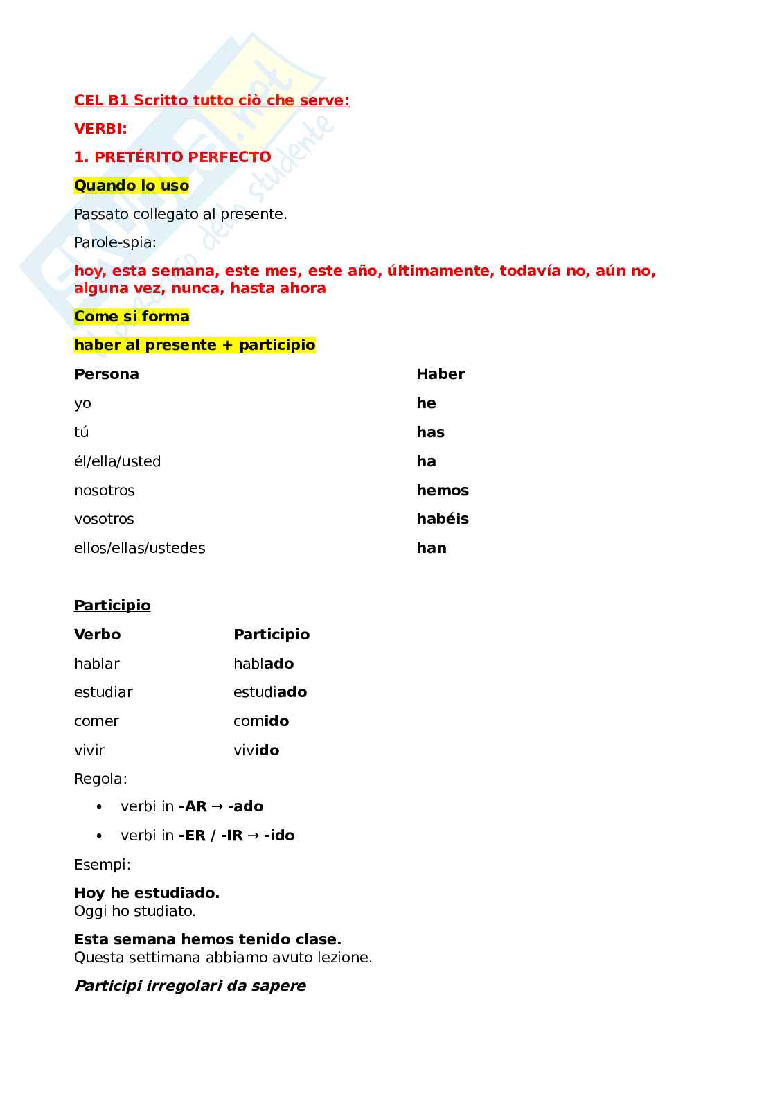 CEL scritto preparazione Cel lingua e traduzione spagnola 2  Pag. 1