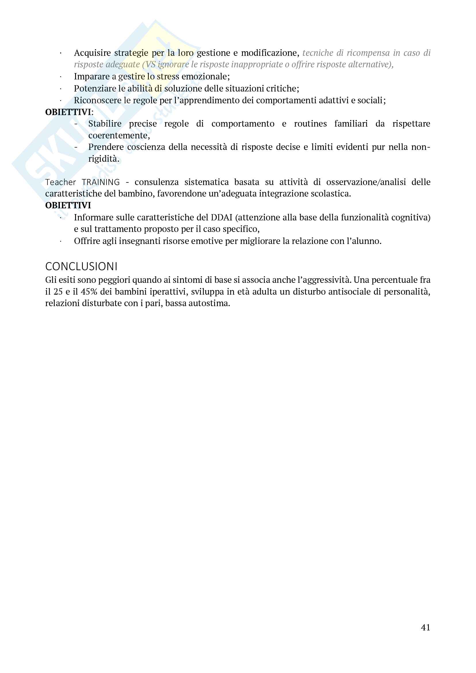 Riassunto esame Psicologia della disabilità, docente  O. Fasano, libro consigliato Psicologia della disabilità e della riabilitazione, M. Zanobini Pag. 41