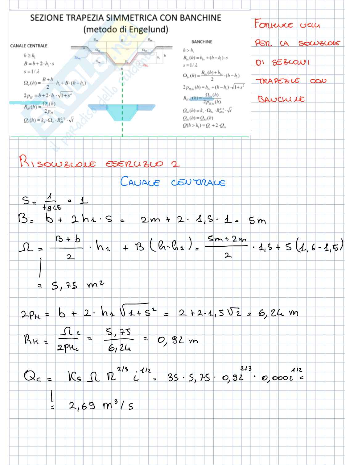 Esercitazioni corso Sistemazione dei Bacini Idrografici Pag. 6