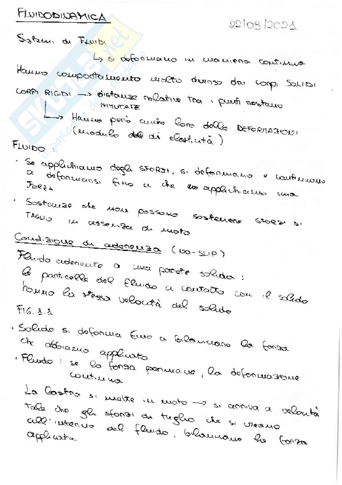 Teoria Fluidodinamica  Pag. 1