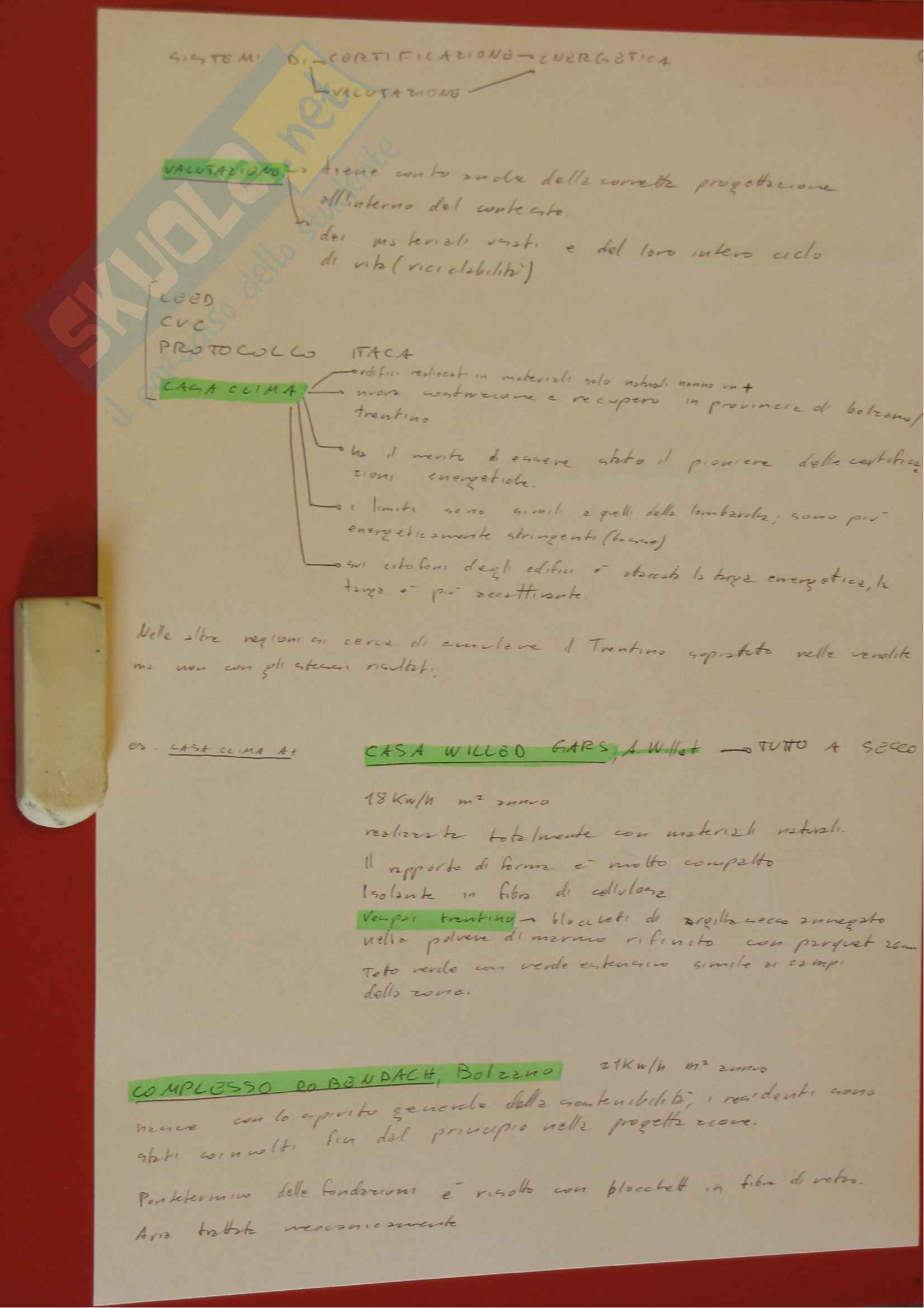 Appunti di Architettura Sostenibile, prof Greco e Biraghi Pag. 36