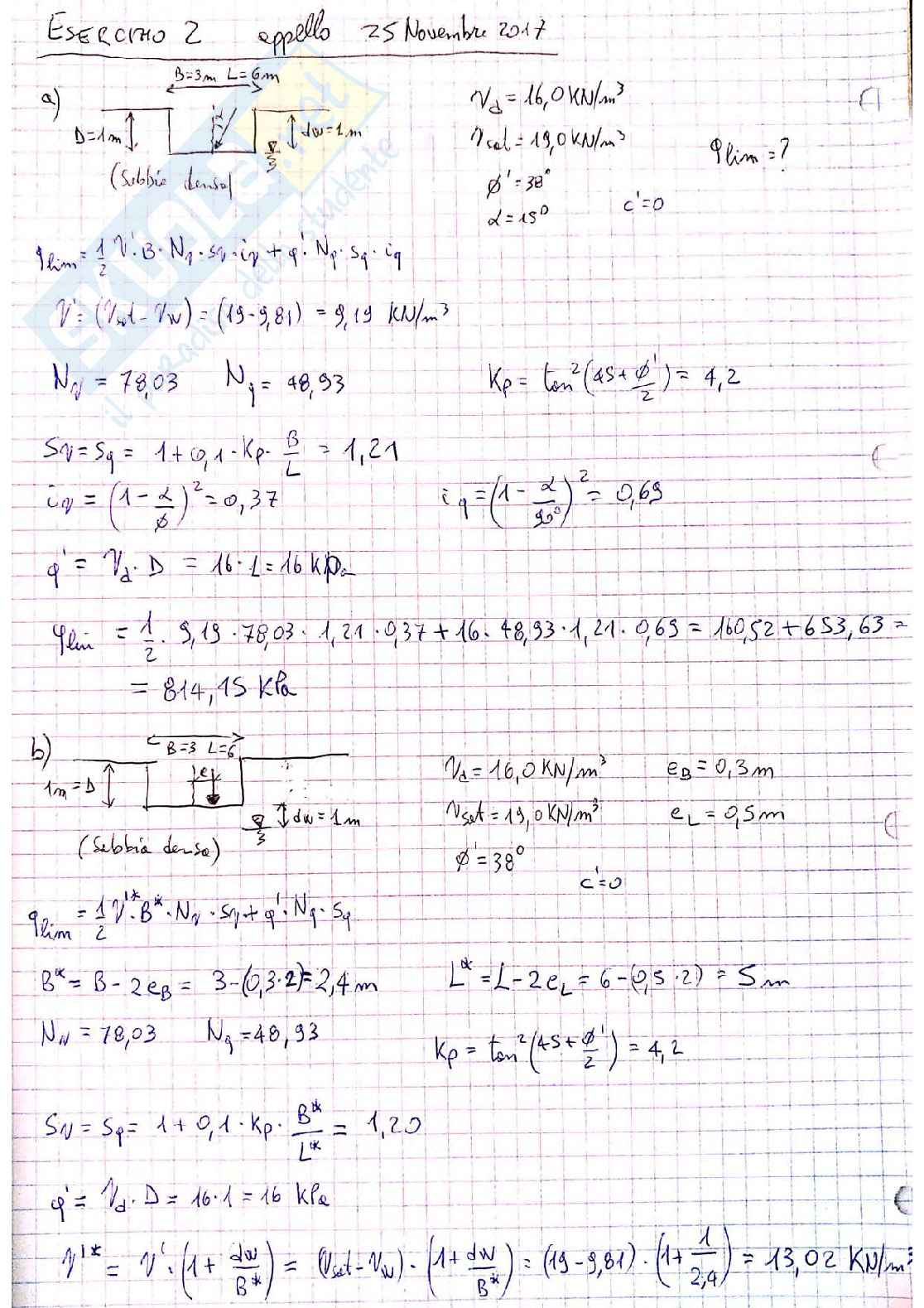 Prove di esame svolte di Opere geotecniche M Pag. 16