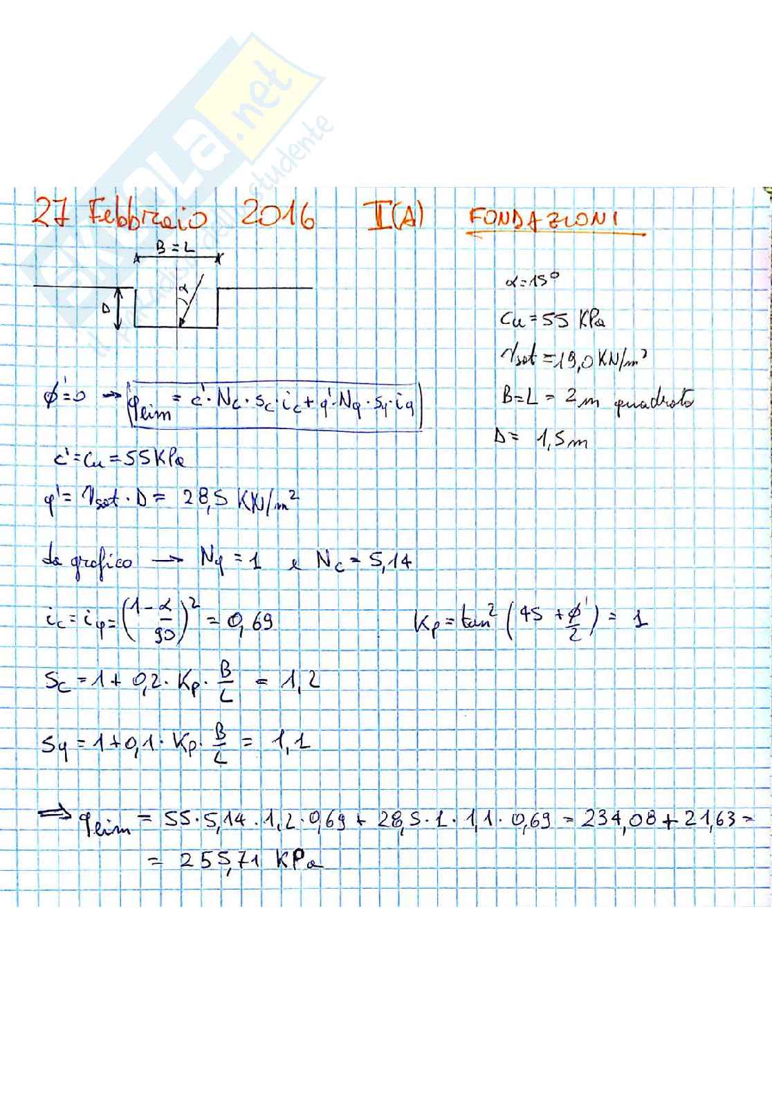 Prove di esame svolte di Opere geotecniche M Pag. 26
