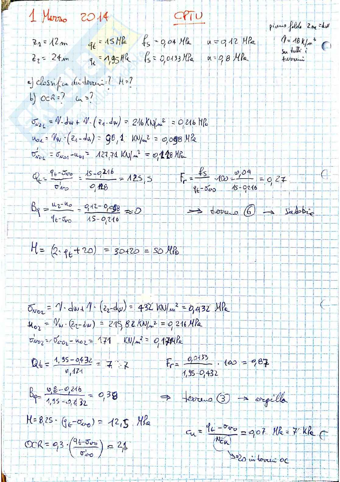 Prove di esame svolte di Opere geotecniche M Pag. 51