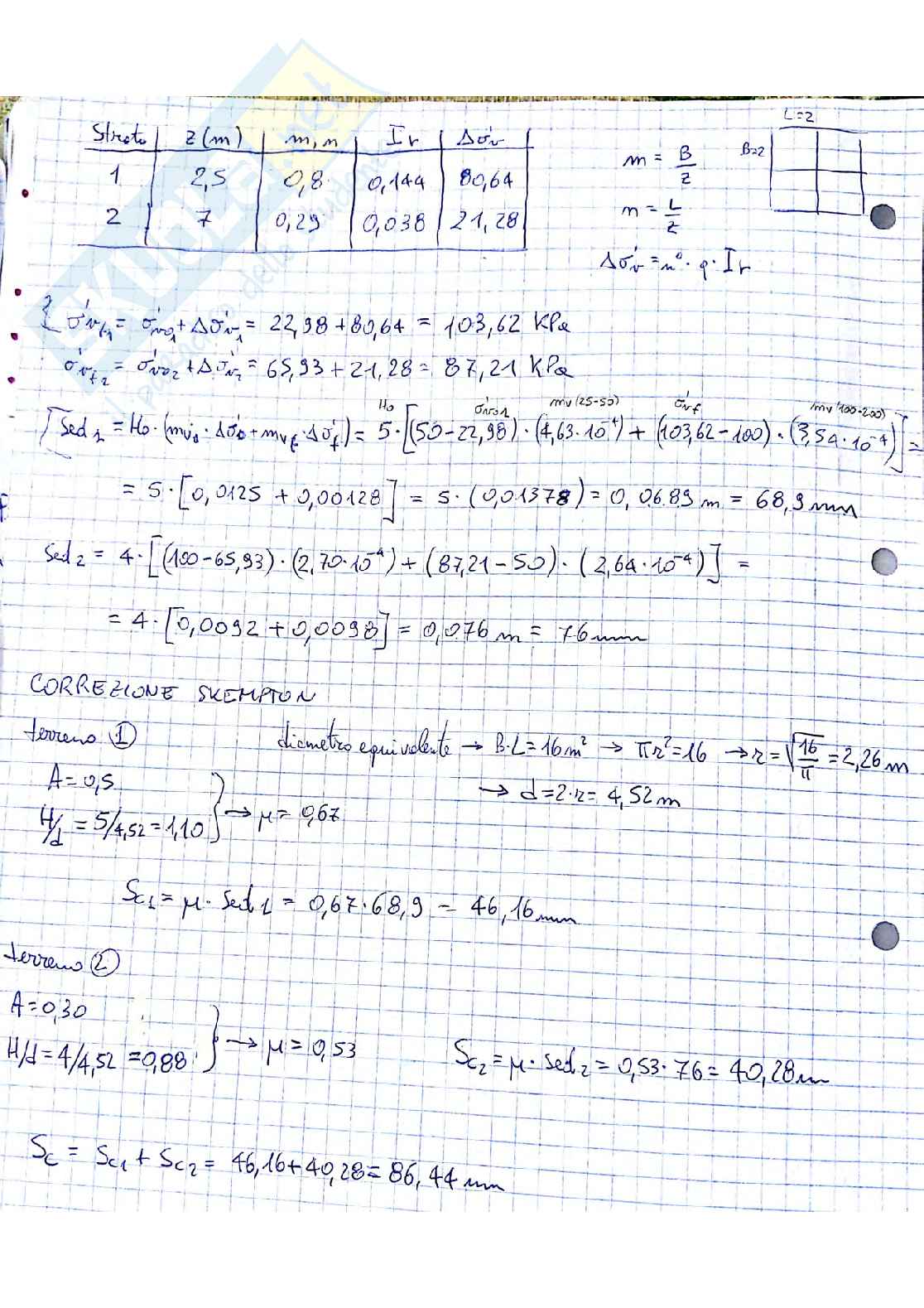 Prove di esame svolte di Opere geotecniche M Pag. 6