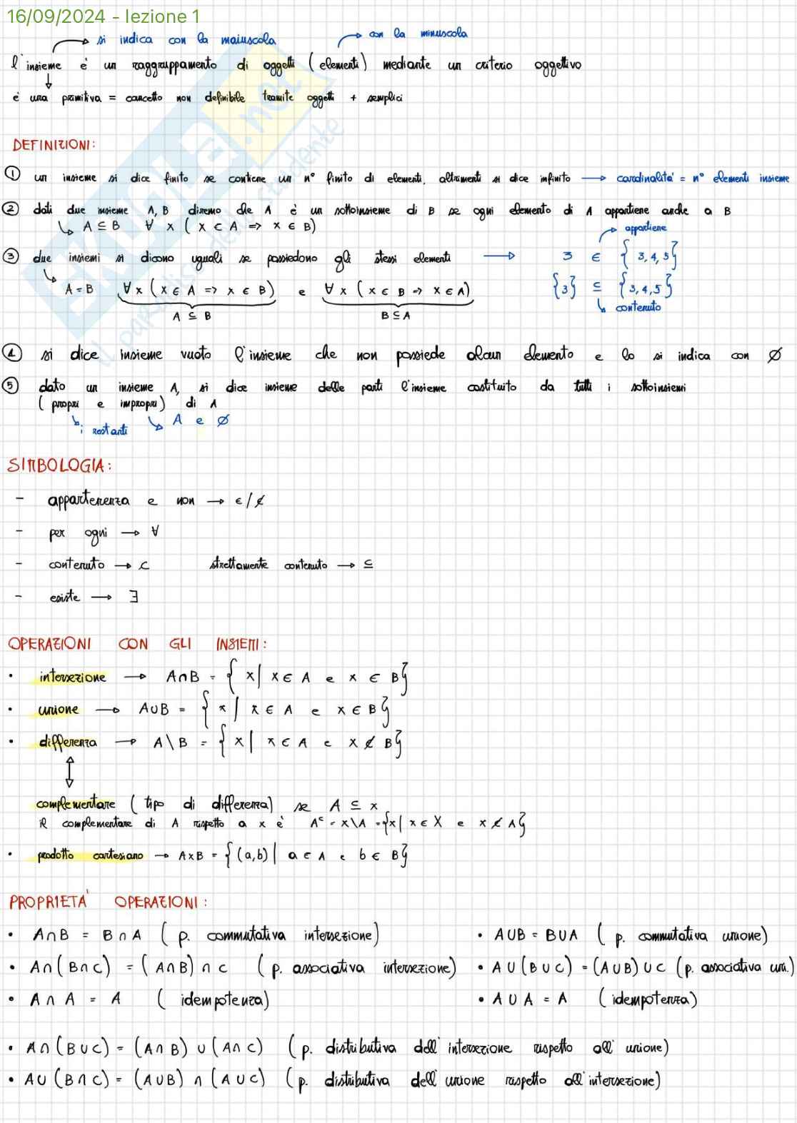 Appunti Analisi 1  Pag. 1