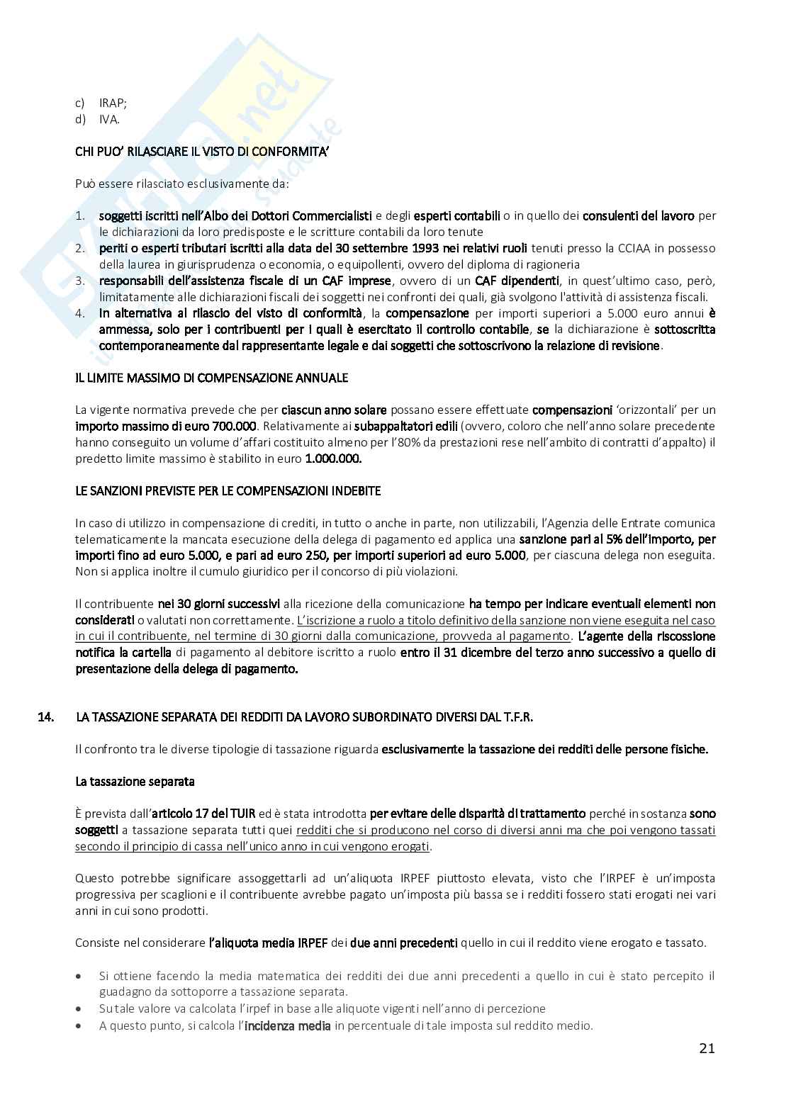 Esame di Stato CDL - Risposte Diritto tributario Pag. 21