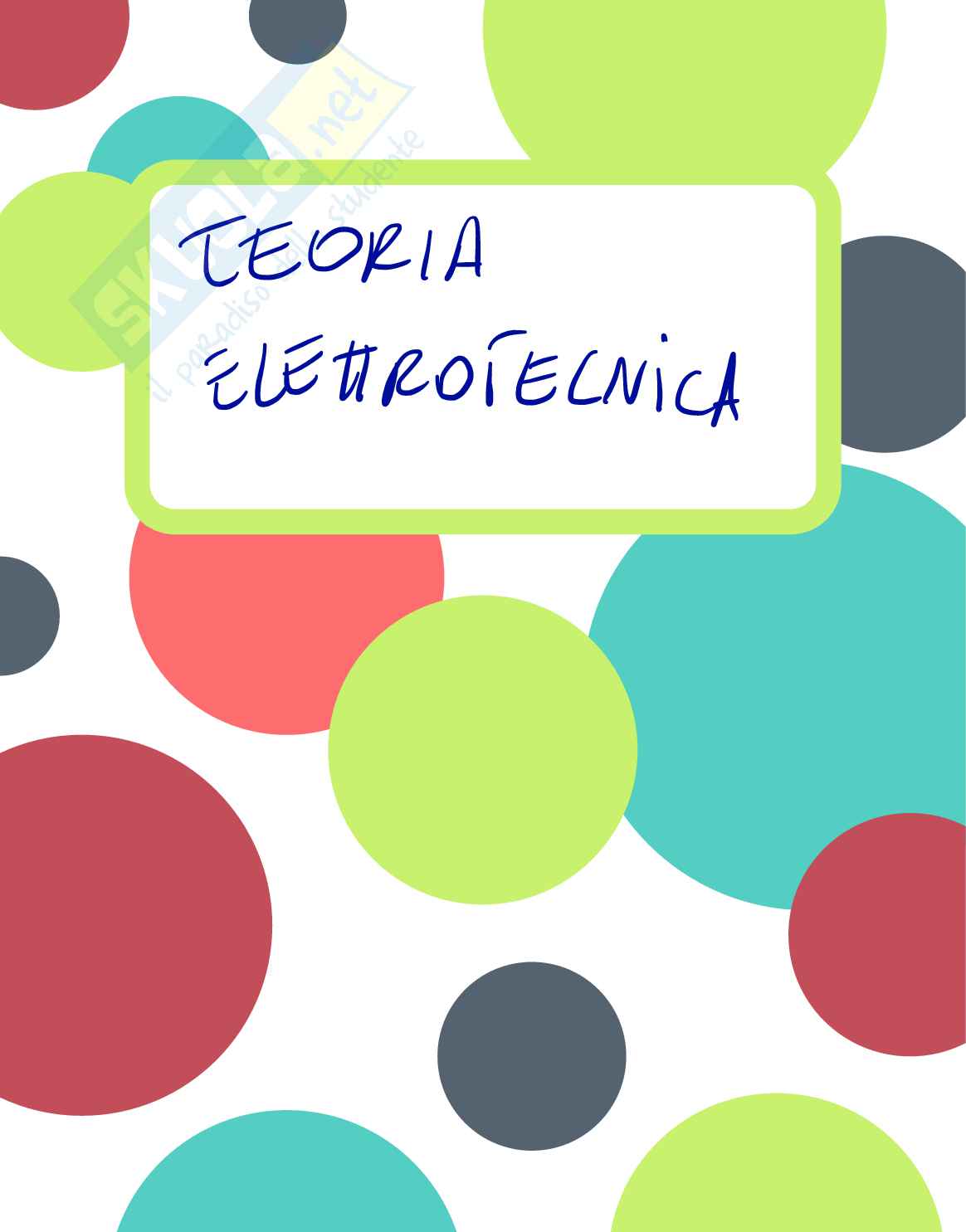 Teoria principi di ingegneria elettrica Pag. 1