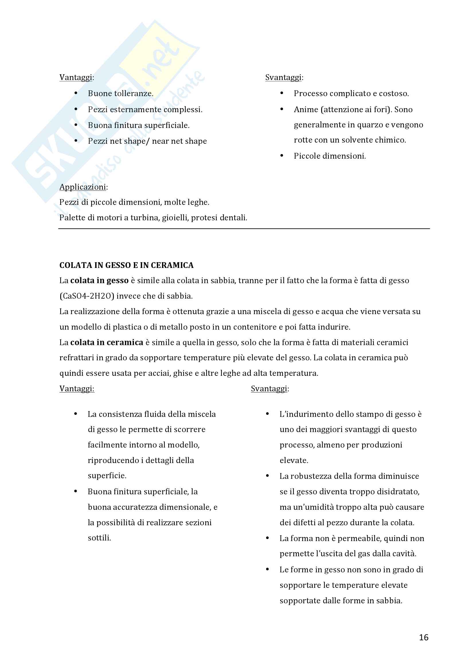 Tecnologia Meccanica prova di trazione e Fonderia Pag. 16