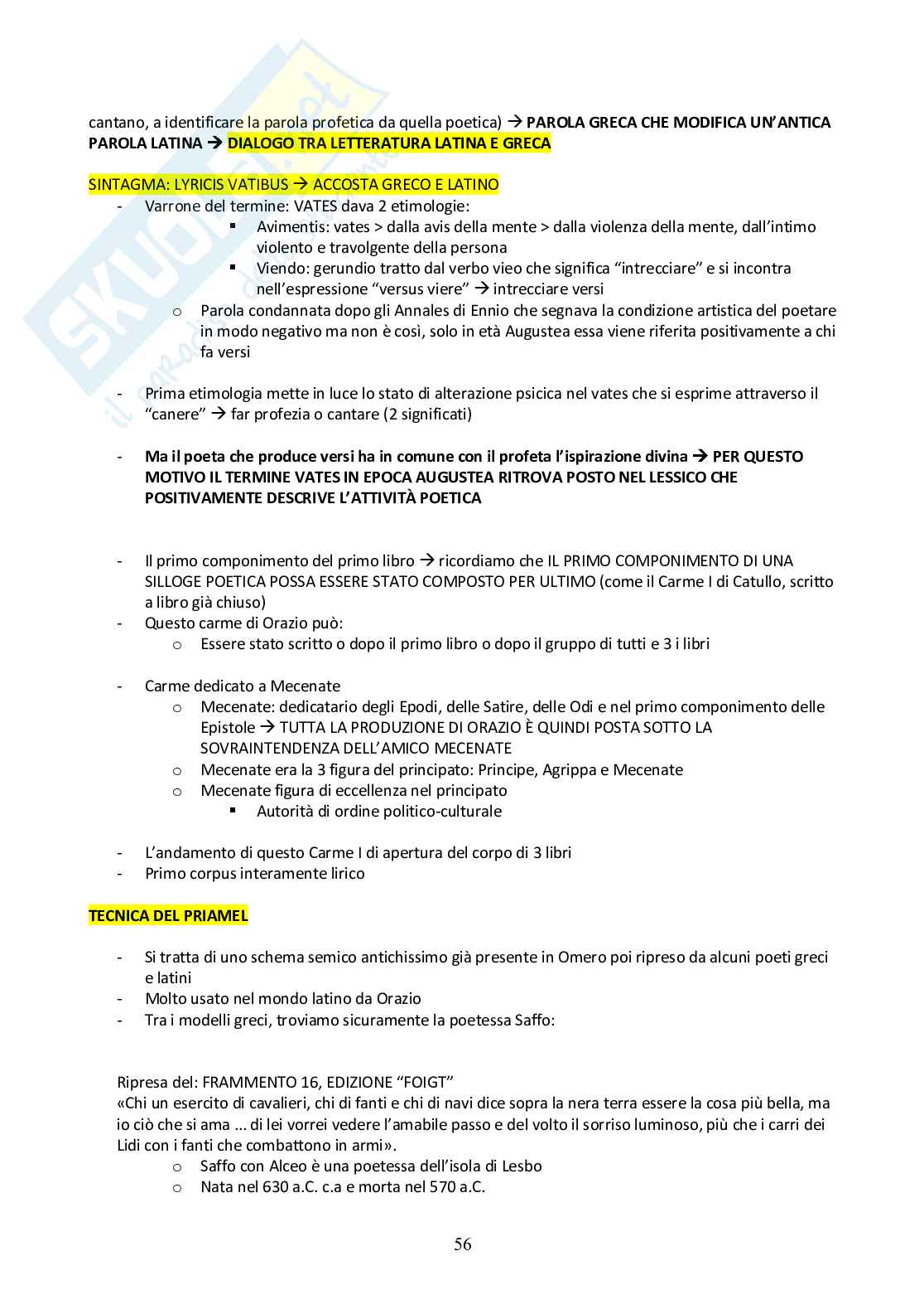 Documento intradisciplinare concetti autori esame latino Pag. 56