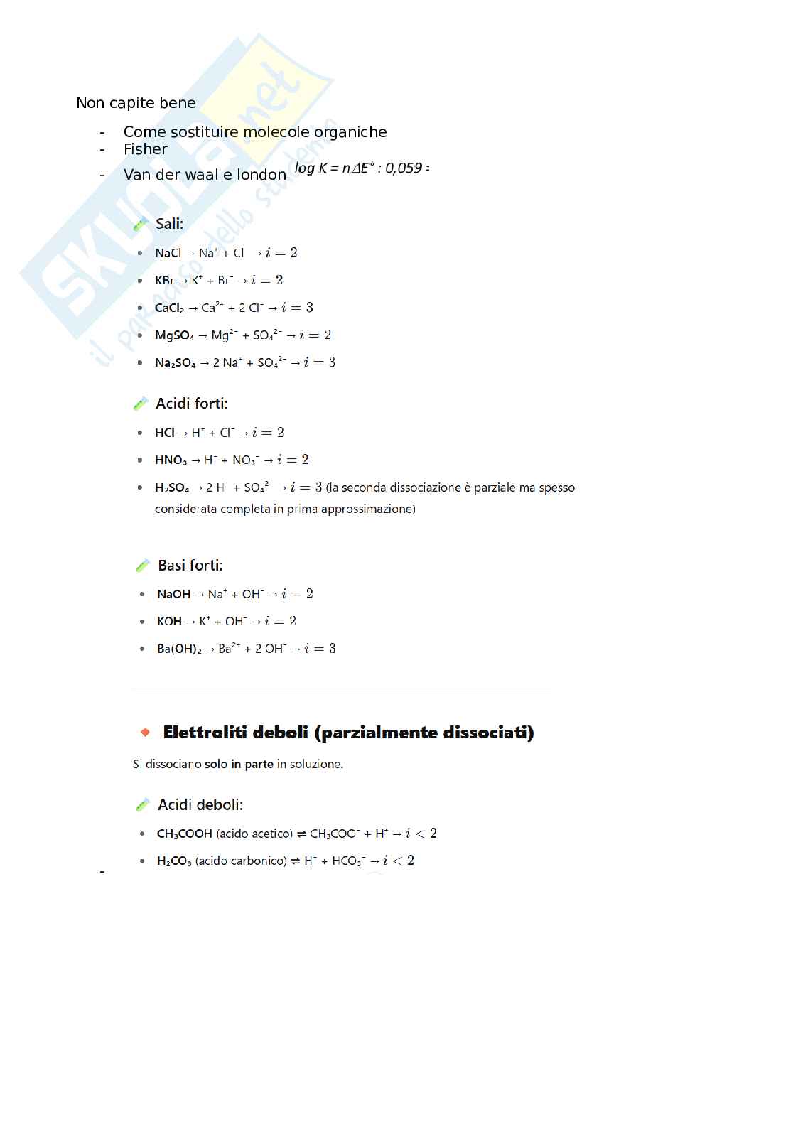 Riepilogo di Chimica generale Pag. 1