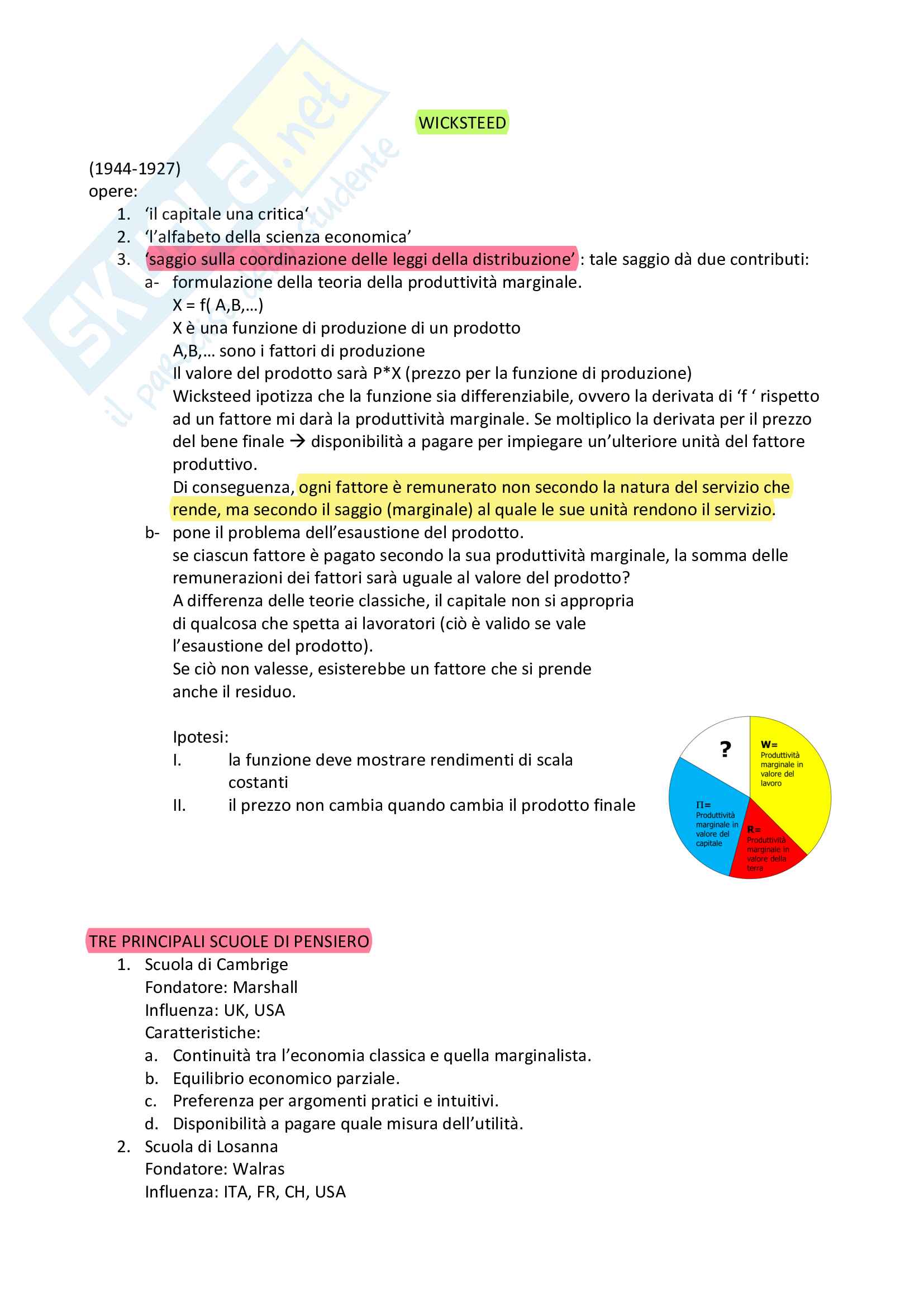 Storia del pensiero critico economico Pag. 6