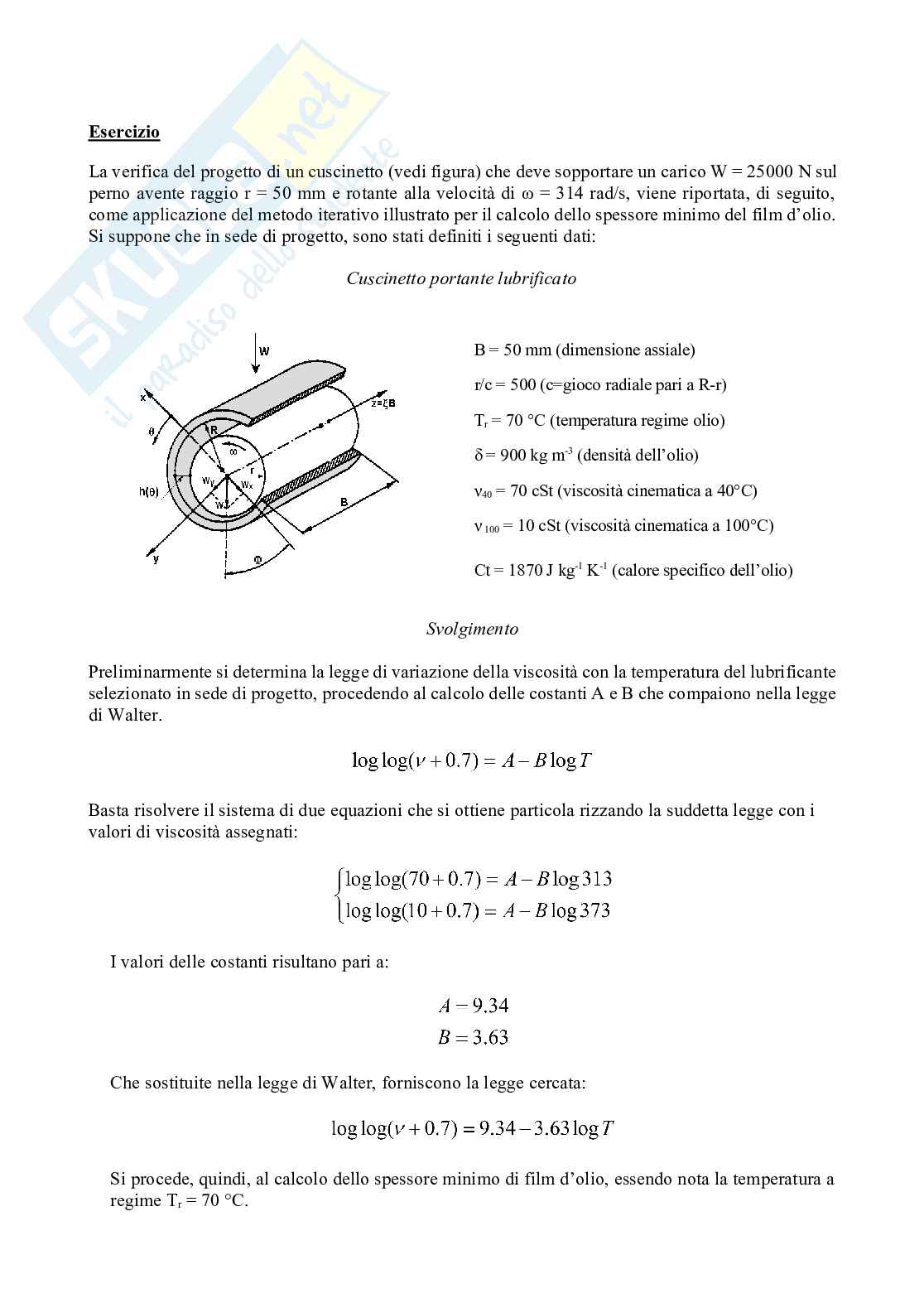 Esercizio svolto di Meccanica applicata alle macchine Pag. 1