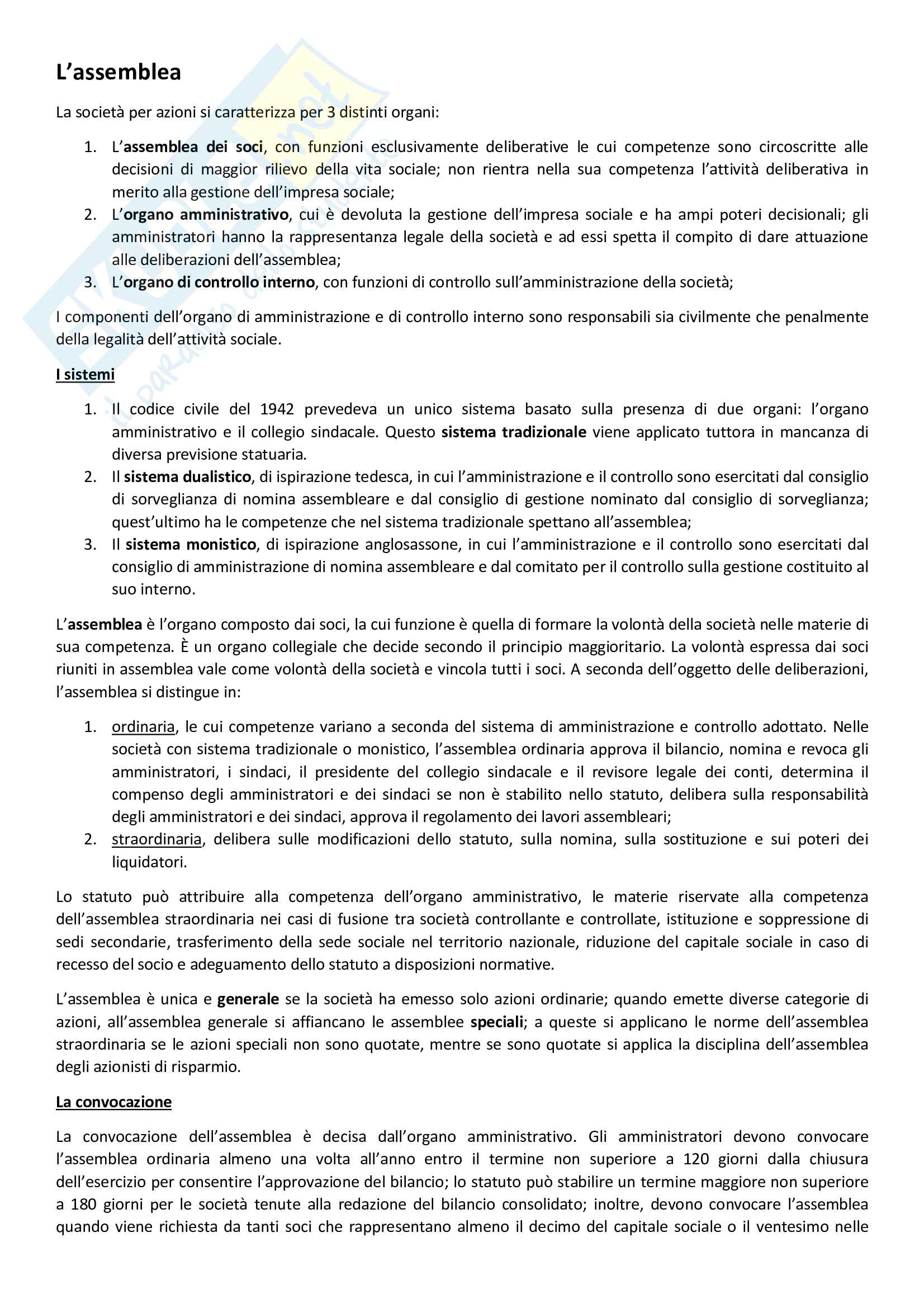 Diritto societario - riassunto e schemi Pag. 6