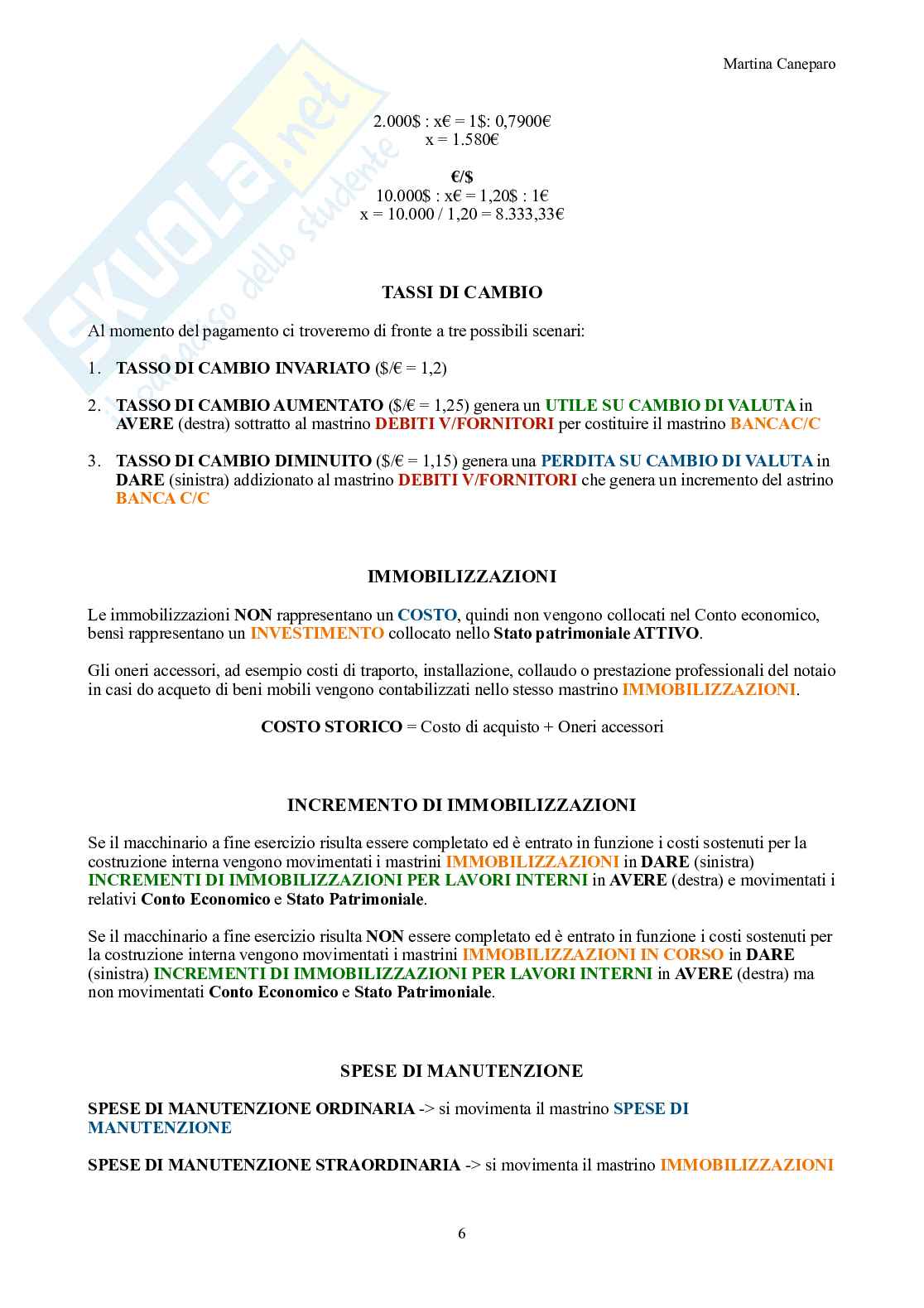 Ragioneria metodologica – Parte 2 – Schemi Dare/Avere e codici dei conti Pag. 6
