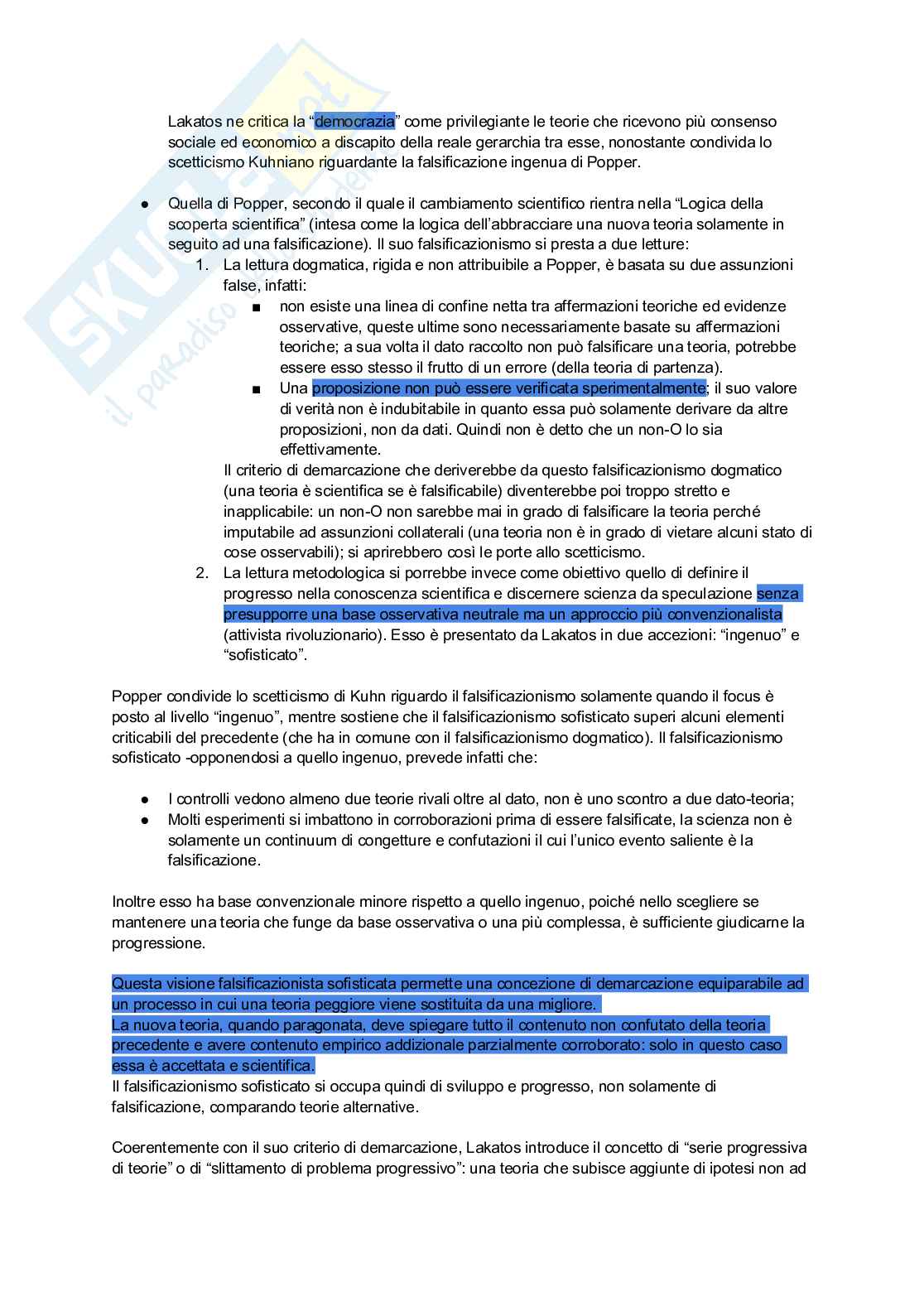 Appunti completi Filosofia della scienza: logica + tutti gli autori Pag. 11
