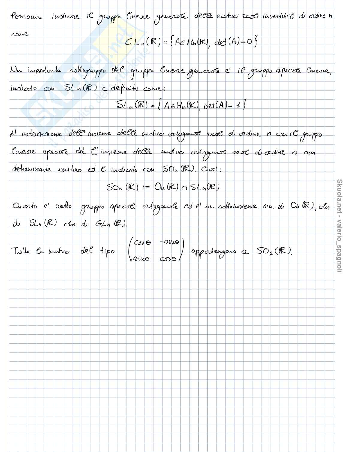 Algebra Lineare e Geometria Pag. 16
