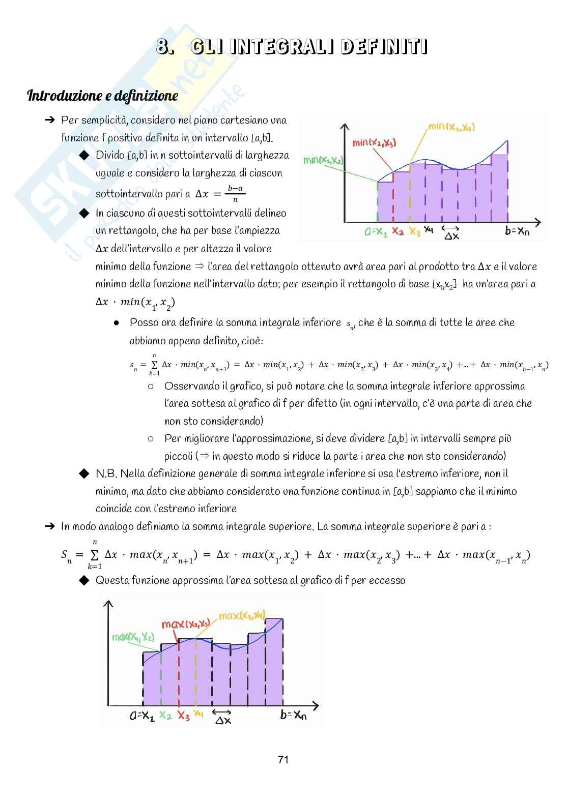 Appunti di Analisi matematica 1 (quello che serve per superare l'esame) Pag. 71