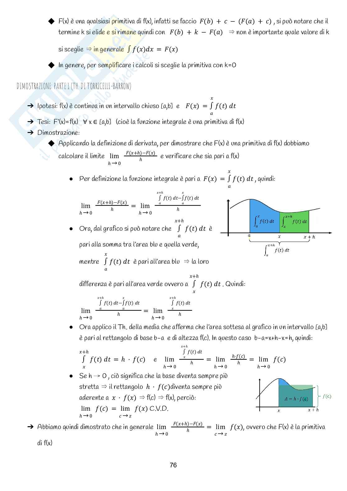 Appunti di Analisi matematica 1 (quello che serve per superare l'esame) Pag. 76