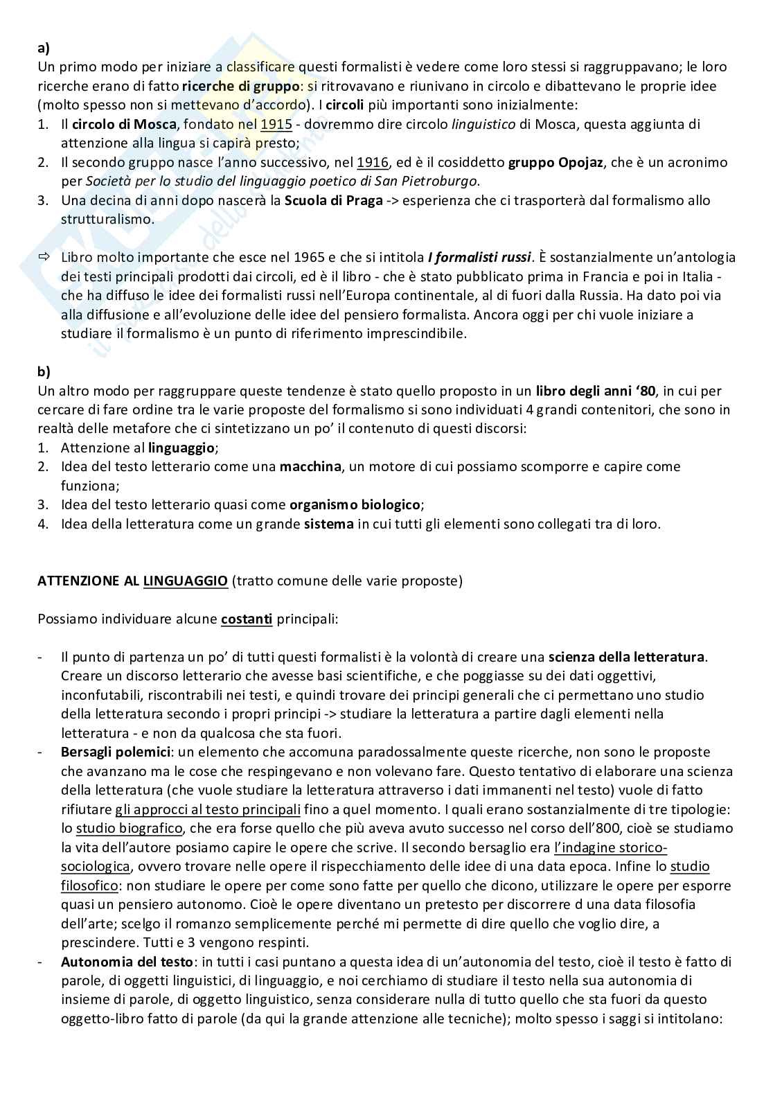 Appunti di Critica e teoria della letteratura Pag. 6