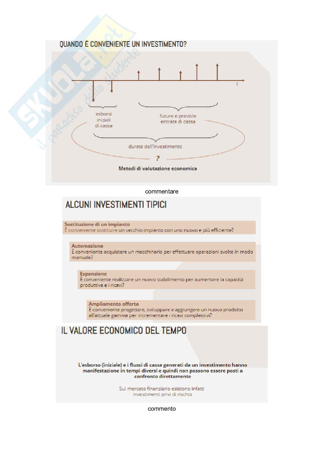 Appunti di Fondamenti di economia aziendale e dell'innovazione sugli investimenti  Pag. 2