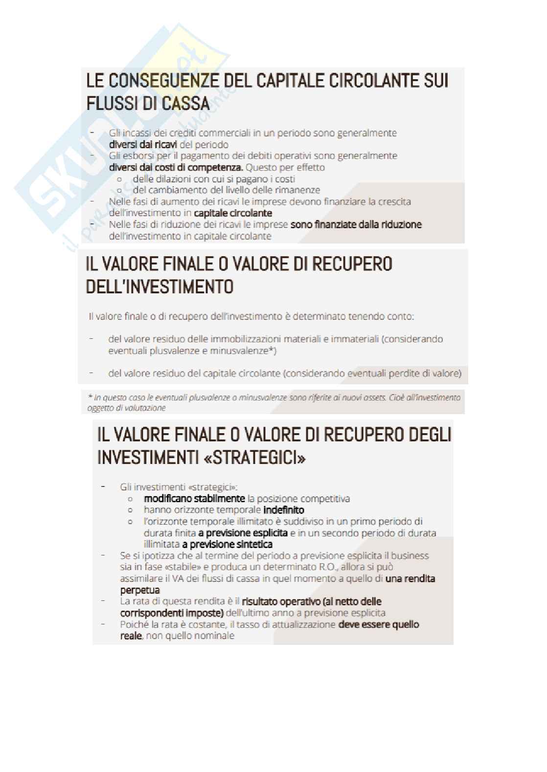 Appunti di Fondamenti di economia aziendale e dell'innovazione sugli investimenti  Pag. 21