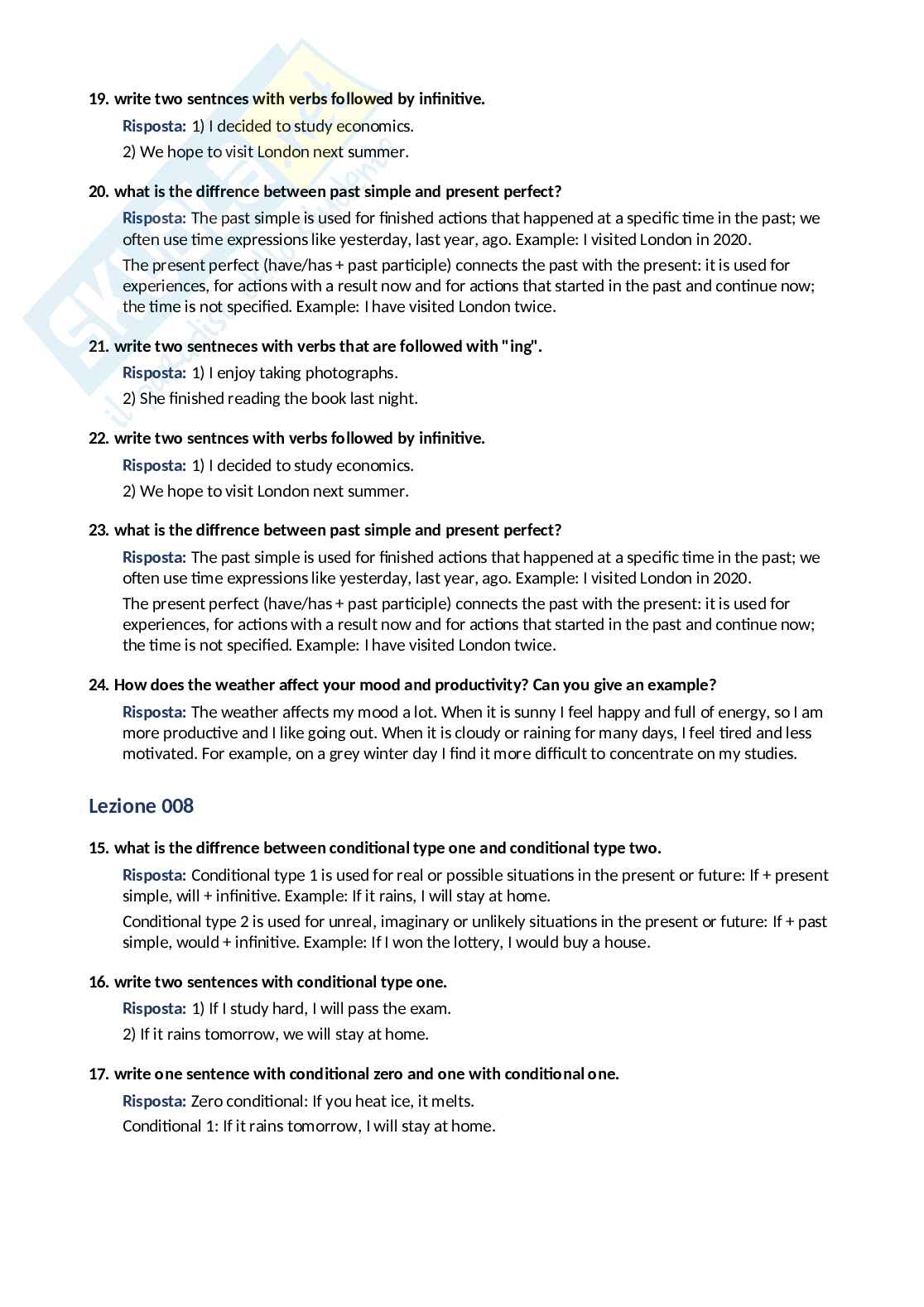 Paniere completo Lingua inglese 2026  Pag. 36