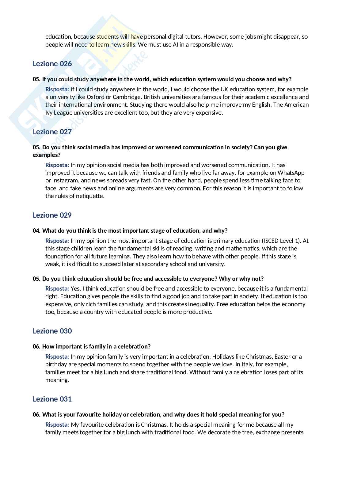 Paniere completo Lingua inglese 2026  Pag. 41