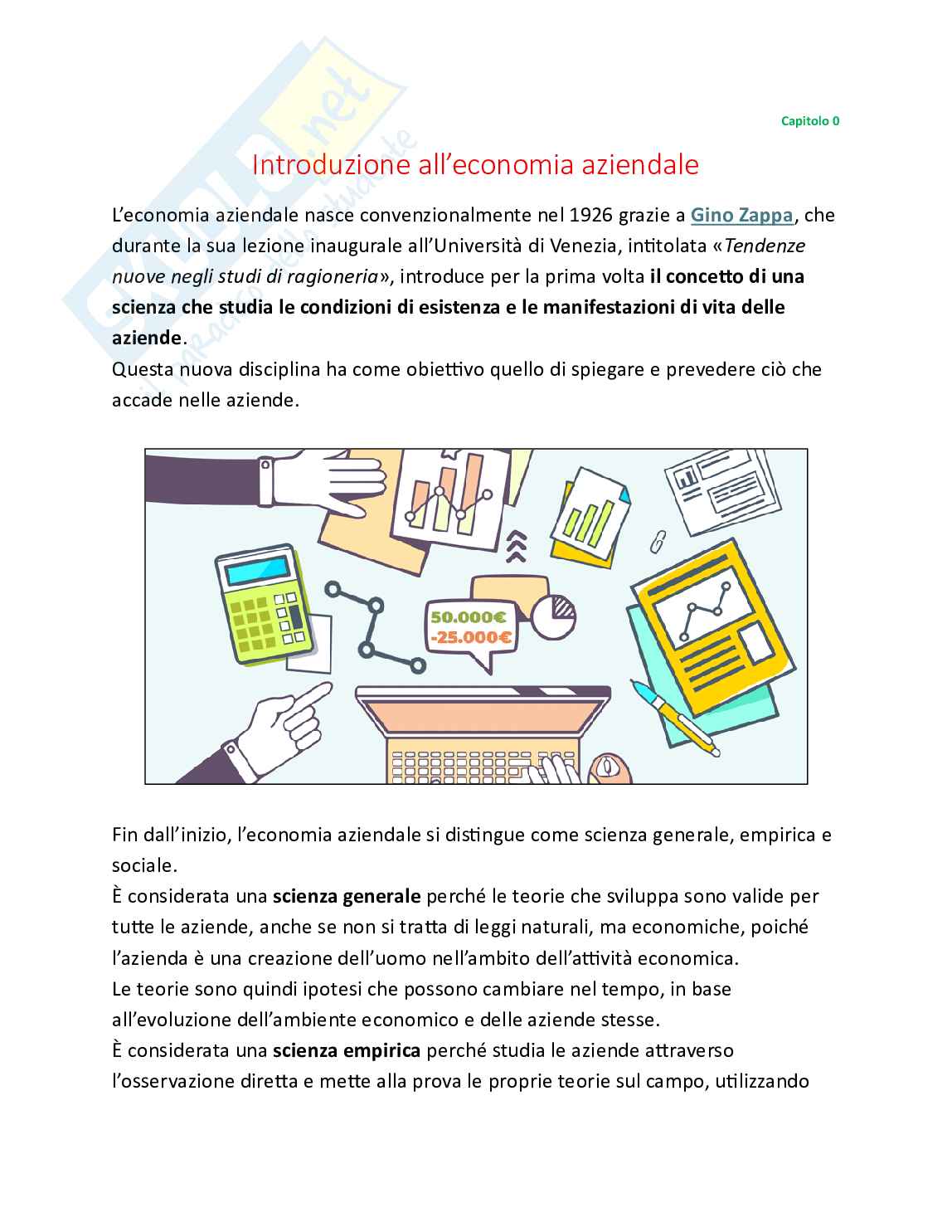 Economia aziendale - Teoria, parte 1 - Introduzione alla contabilità: principi, metodi e strumenti operativi Pag. 1